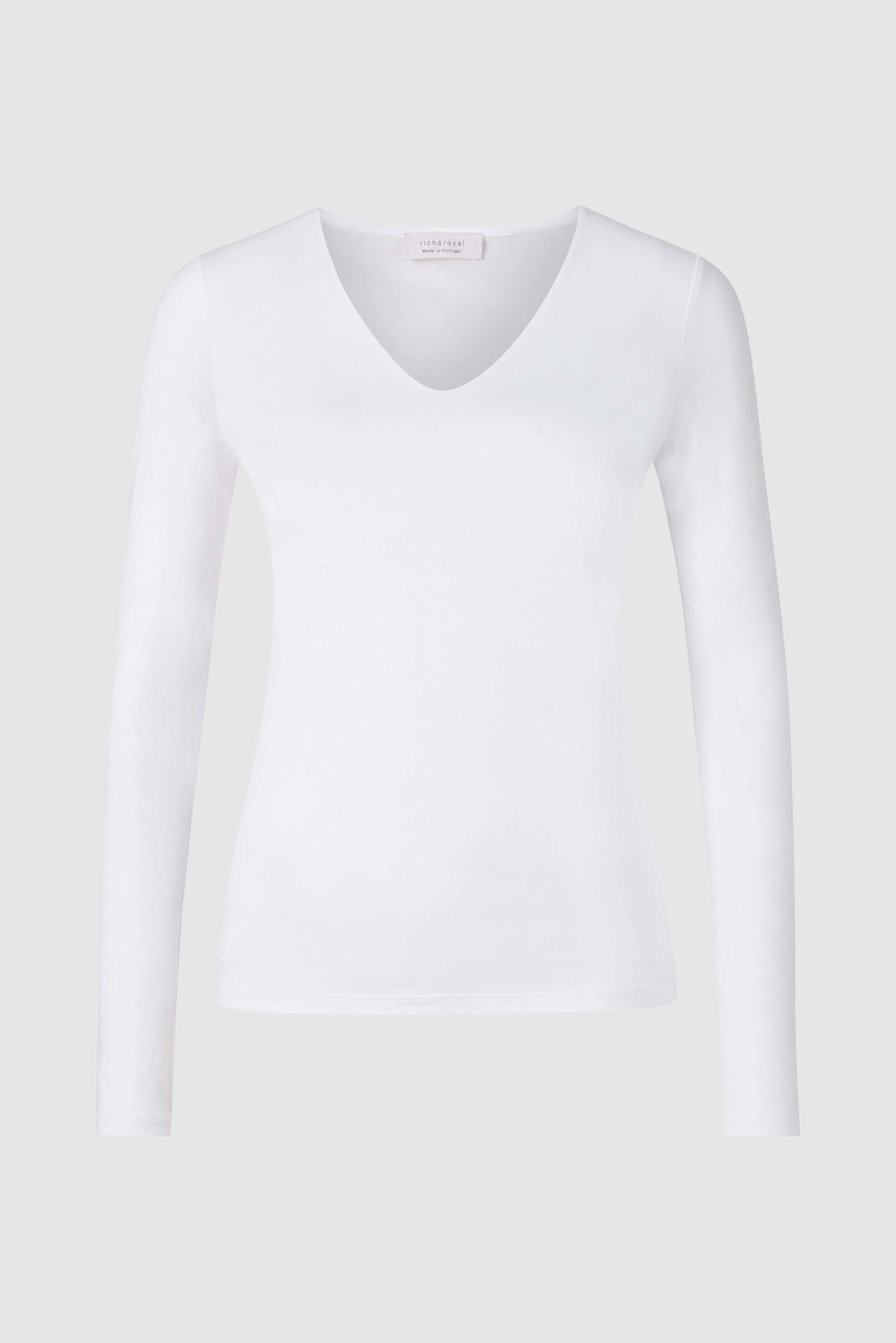 RICHROYAL Langarmshirt, mit femininen V-Neck
