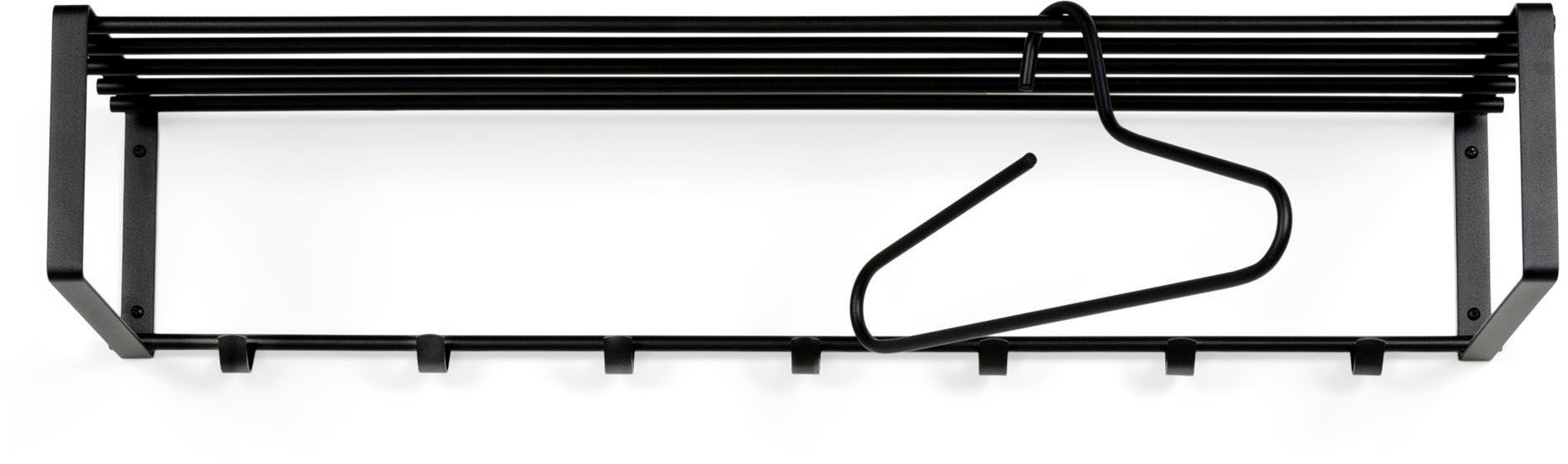 Spinder Design Garderobenleiste »REX«, (1 St.), Wandgarderobe aus Stahl mit Hutablage und 5 bzw. 7 Haken