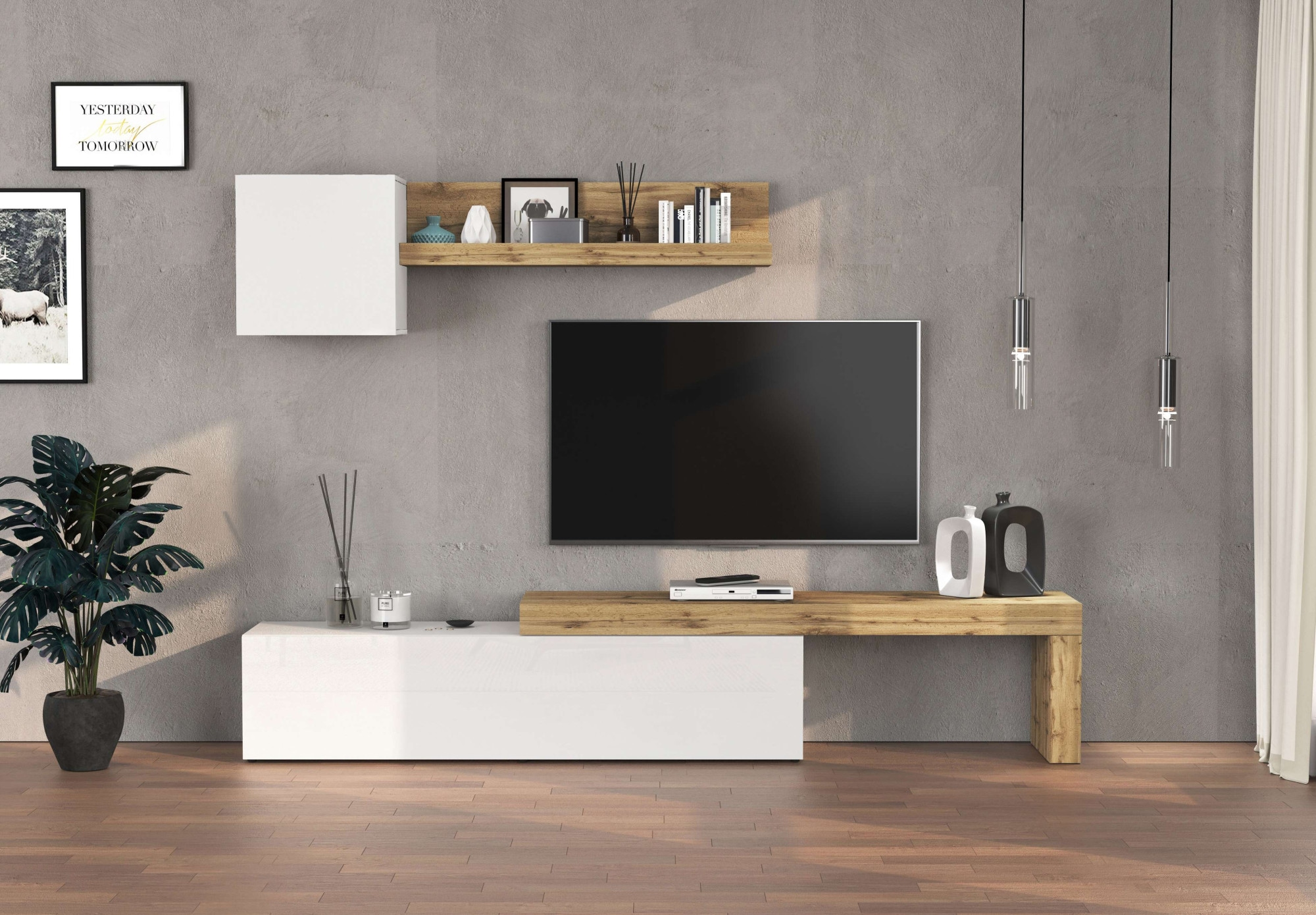 INOSIGN TV-Wand »Chronos TV-Set, Wohnwand – Elemente frei platzierbar, Made in Italy« Set, 3-er set, 3 Stk. tlg.