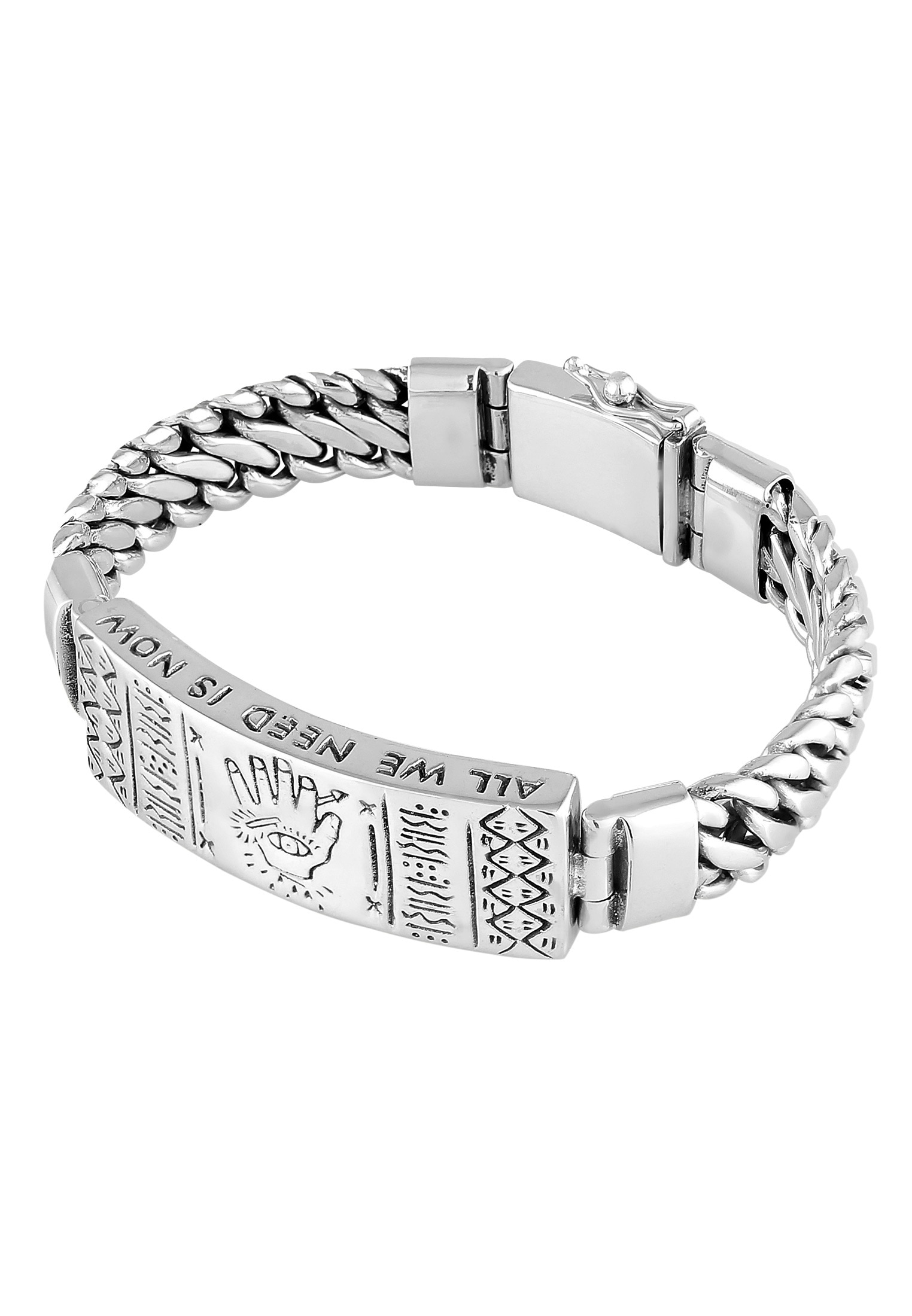 HAZE & GLORY Armkette »Armband Panzerkette - Nowness 925 Silber«