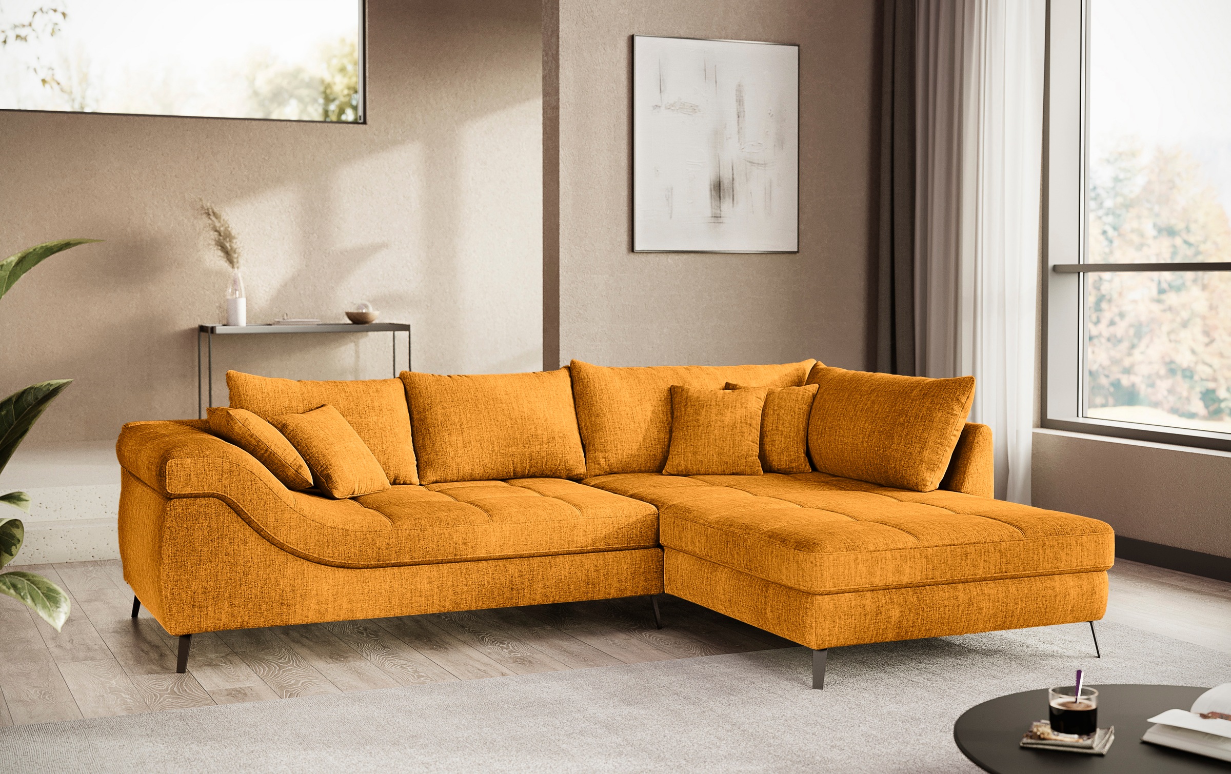 Mr. Couch Ecksofa »Portofino, L-Form«, Mit Kaltschaumpolsterung, bis 140 kg belastbar
