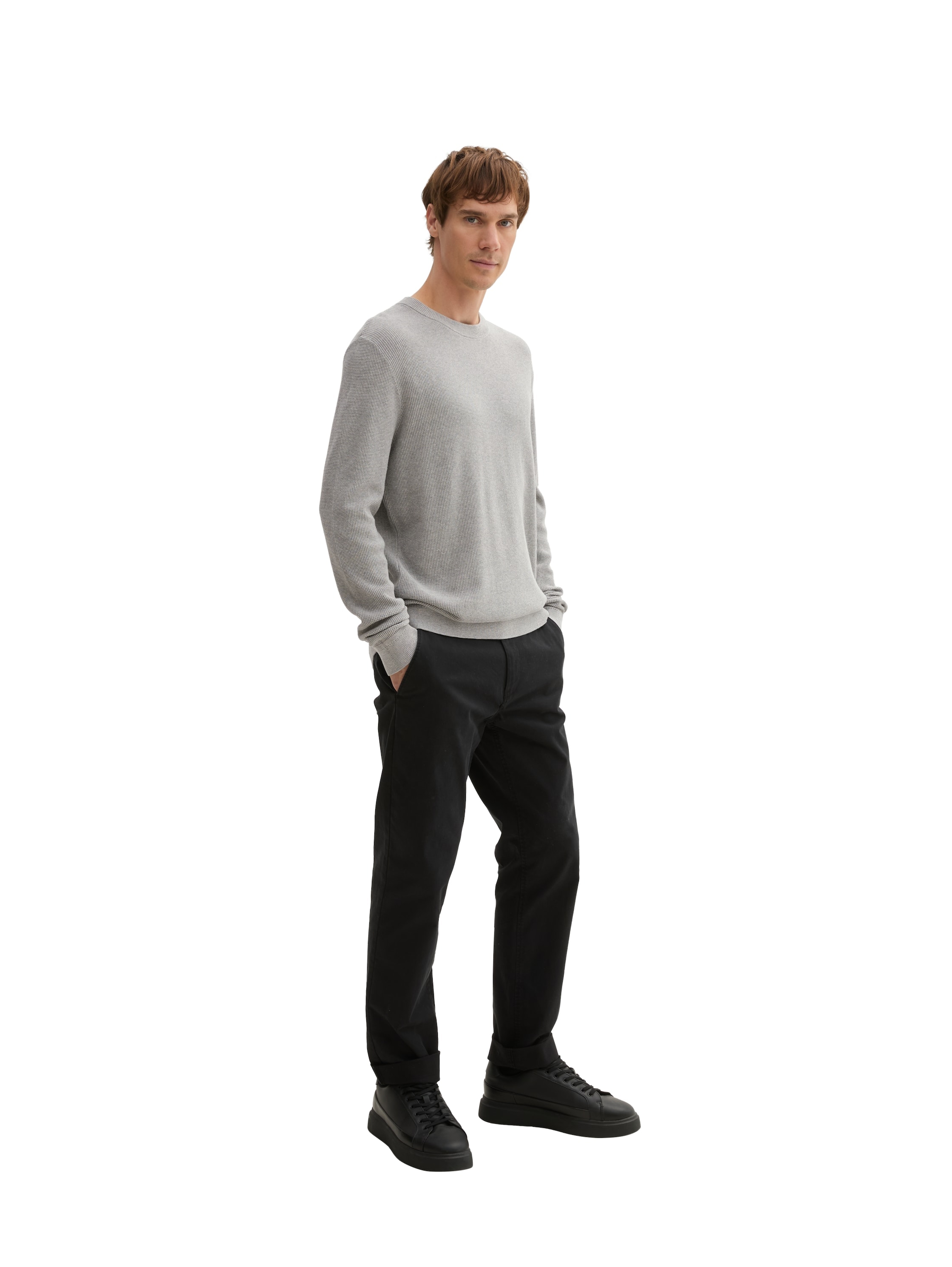 TOM TAILOR Rundhalspullover mit Rundhalsausschnitt