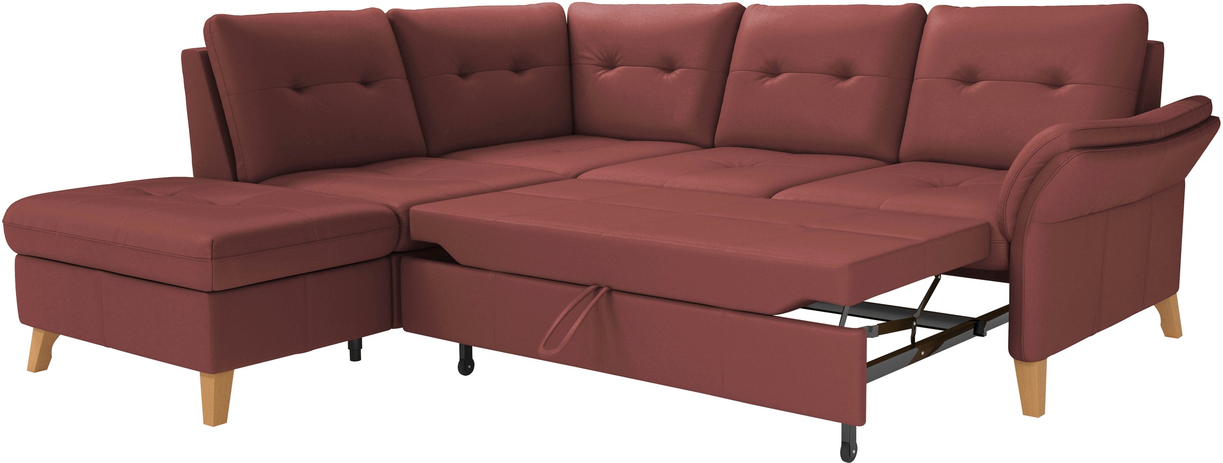 sit&more Ecksofa »Göteborg«, inkl. Sitztiefenverstellung, wahlweise mit Bettfunktion & Bettkasten