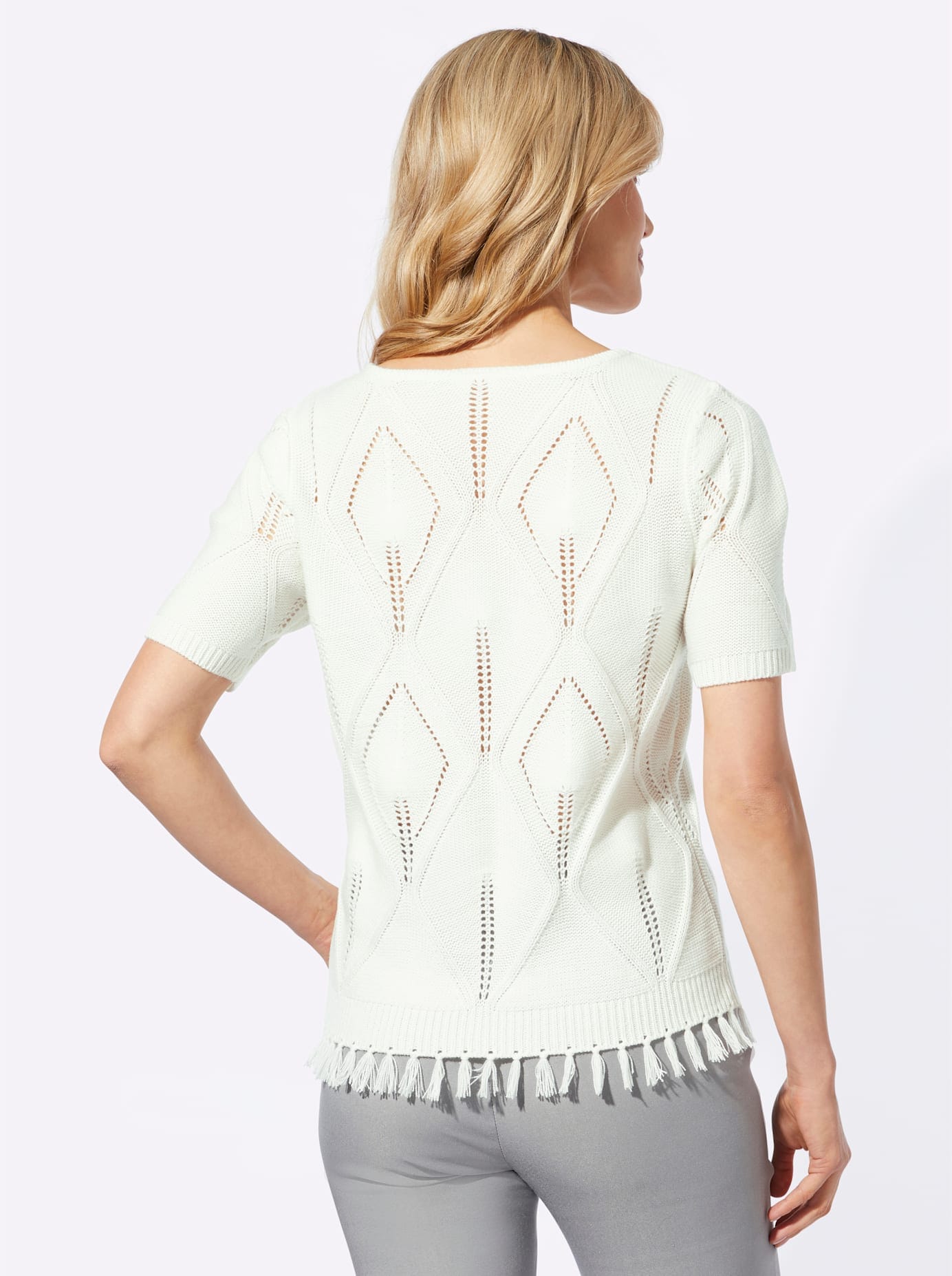 Classic Basics Kurzarmpullover »Ajour-Pullover«