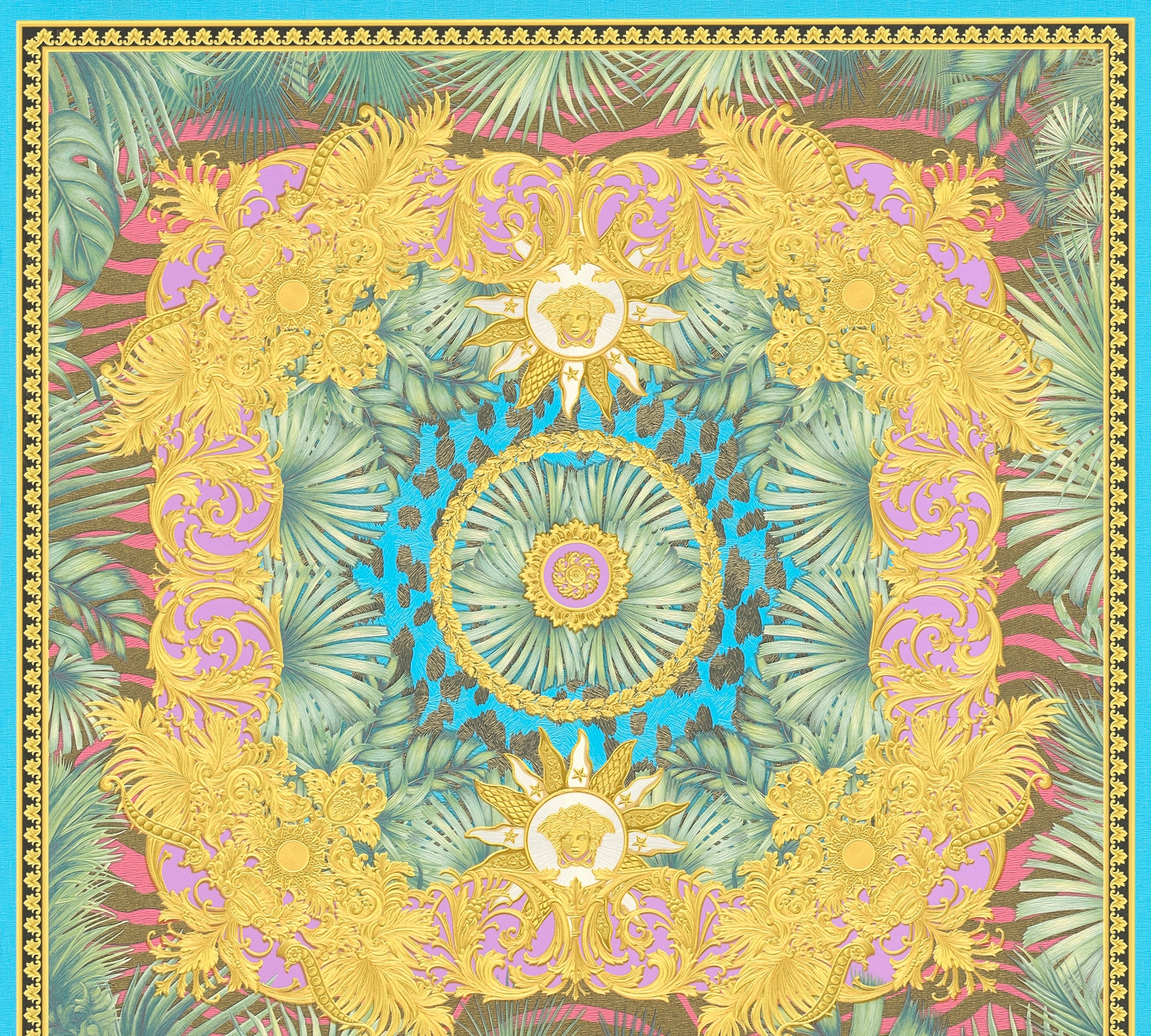 Vliestapete »Wallpaper Versace 5 Design«, leicht glänzend, Dschungel auffallende...