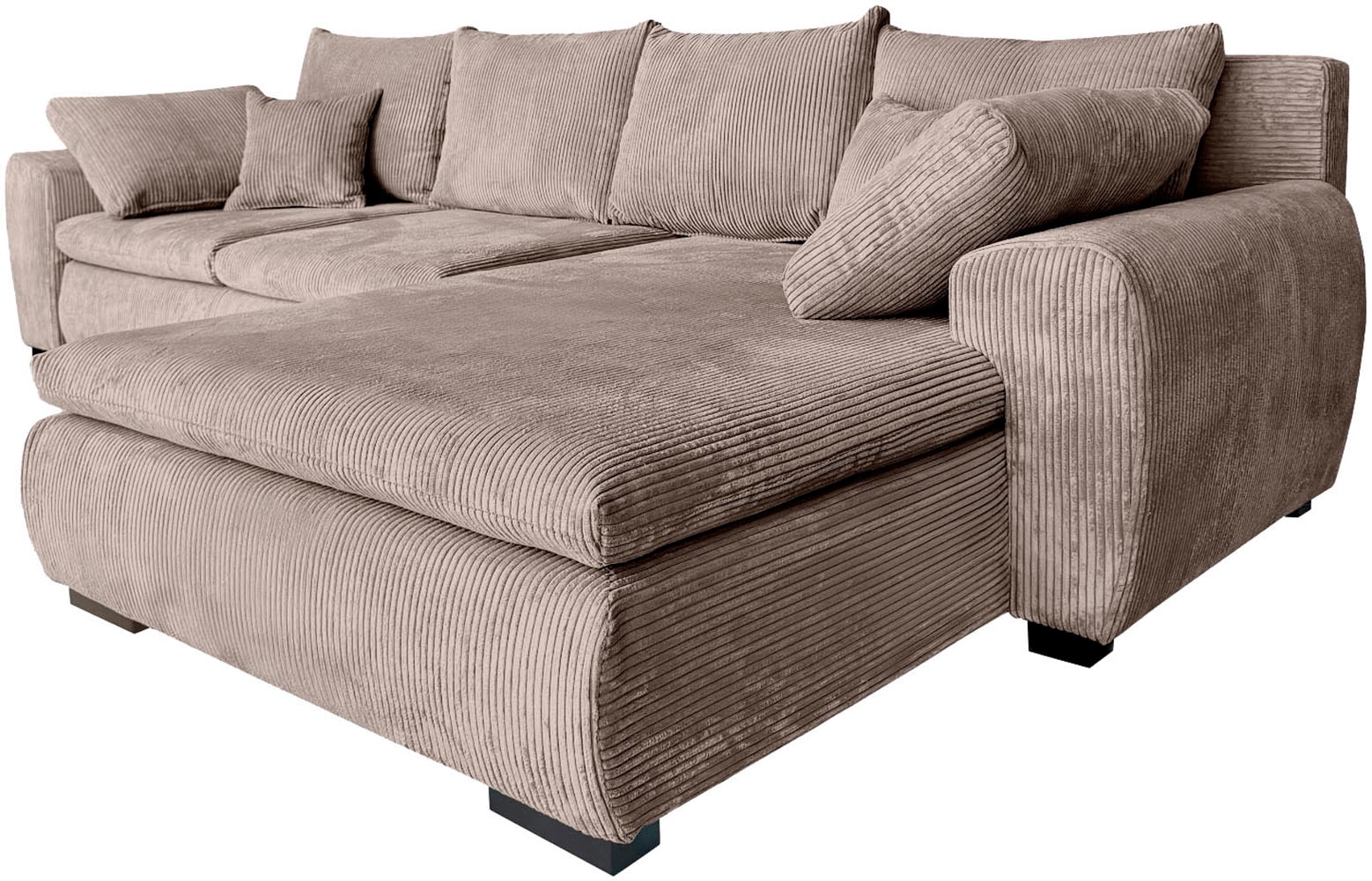 Home affaire Ecksofa »Cara Mia L-Form, B: 325 cm, XXL-Sofa mit 4 Zierkissen« optional Schlaffunktion & Bettkasten, Liegefl. 145x270 cm