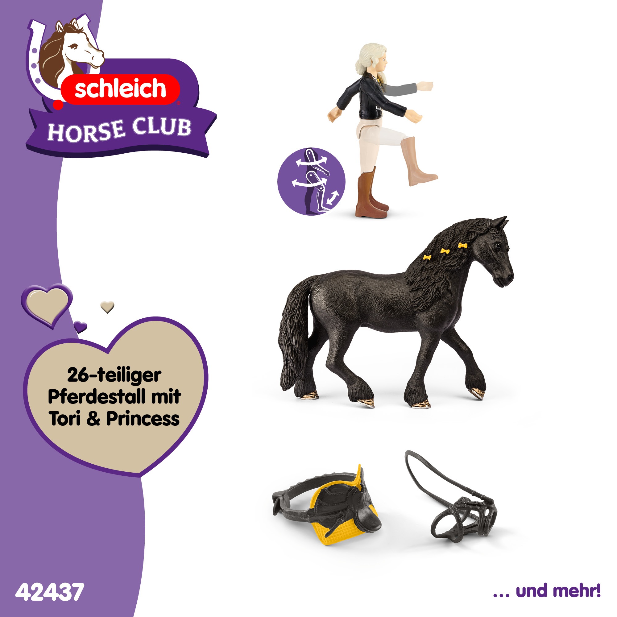 Schleich® Spielfigur »HORSE CLUB, Tori und Princess (42437)« Made in Europe