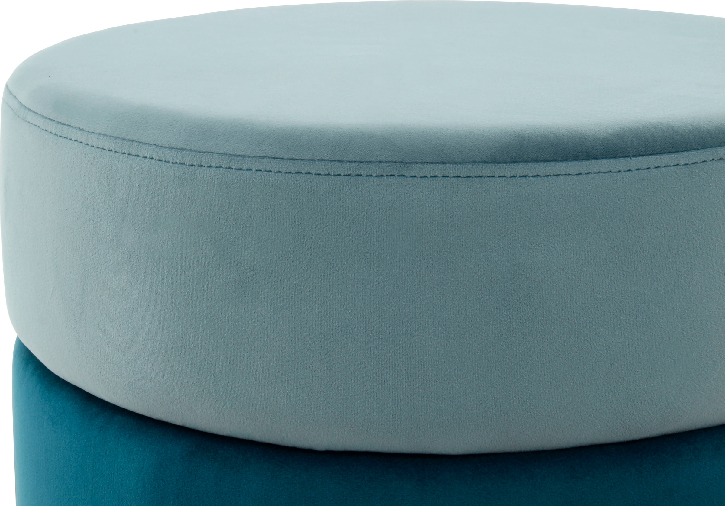 Kayoom Sitzhocker »Hocker Matilda 125, Komfortable runde Form, Gemütlicher Design-Hocker«, (1 St.), samtweich, elegant, gepolstert, große Sitzfläche