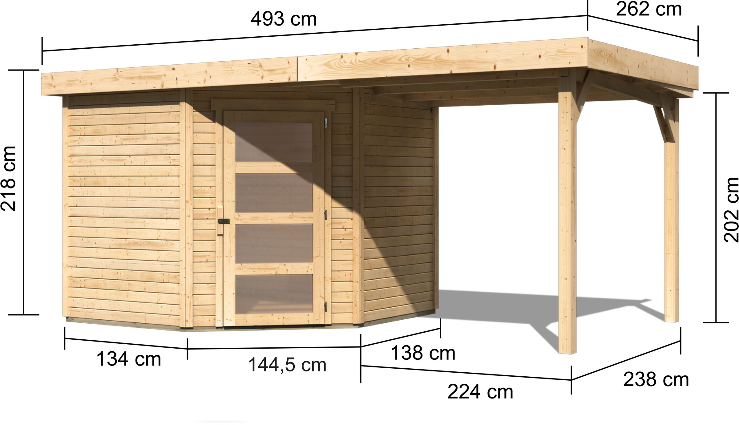 Karibu Gartenhaus »Schwandorf 5« aus hochwertiger nordischer Fichte
