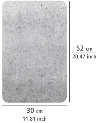 WENKO Herd-Abdeckplatte »Universal Modell Beton«, (Set, 2 tlg.), Herdabdeckung für alle Herdarten, kratzfest, mit rutschfesten Füßen