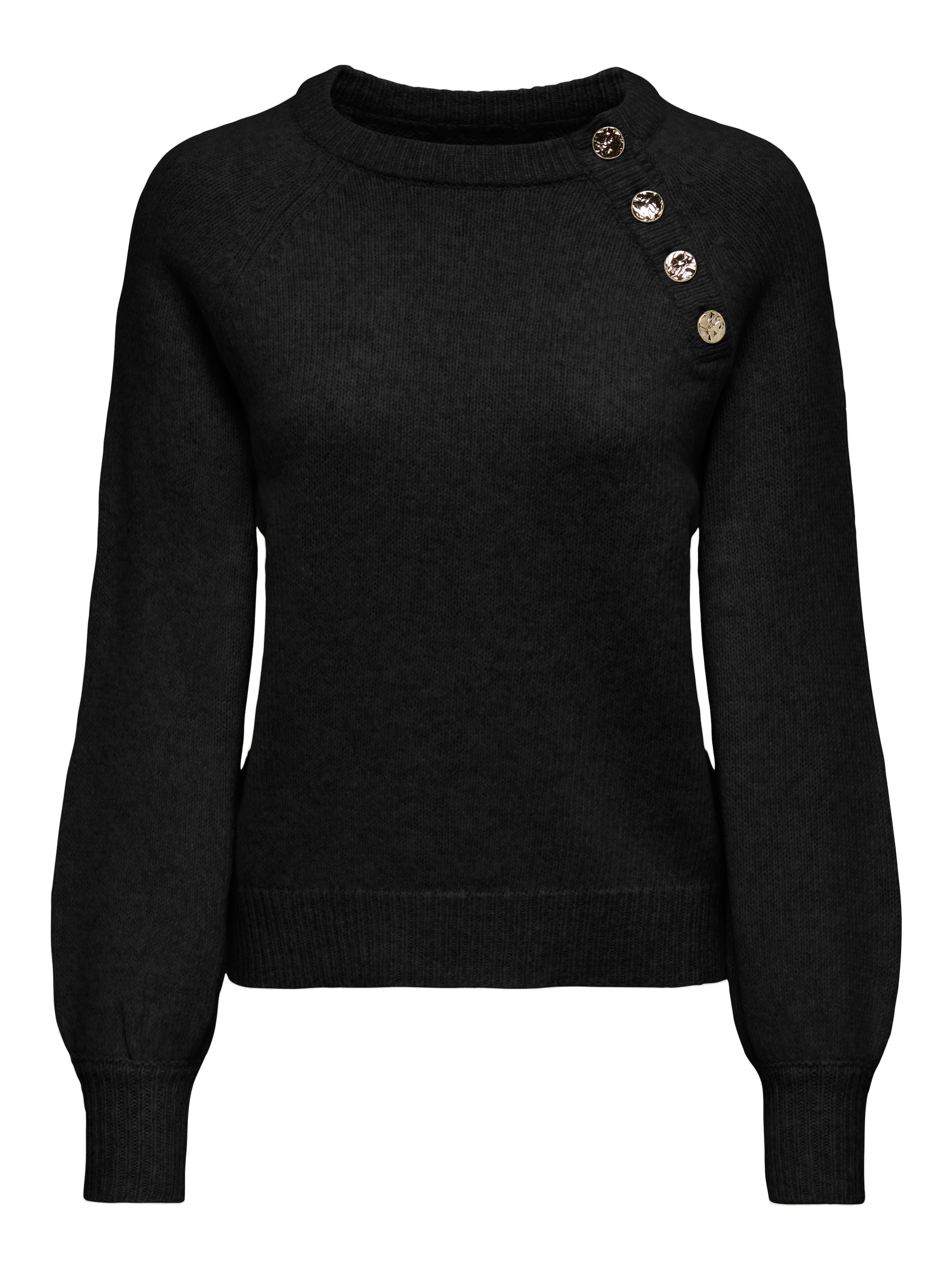 ONLY Rundhalspullover »ONLEMMA LS BUTTON ONECK EX KNT« Kunstfaser, regular fit