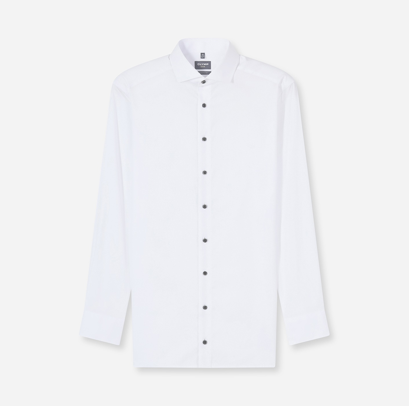 OLYMP Langarmhemd »Luxor« Businesshemd, unifarben, modern fit, Royal-Kentkragen