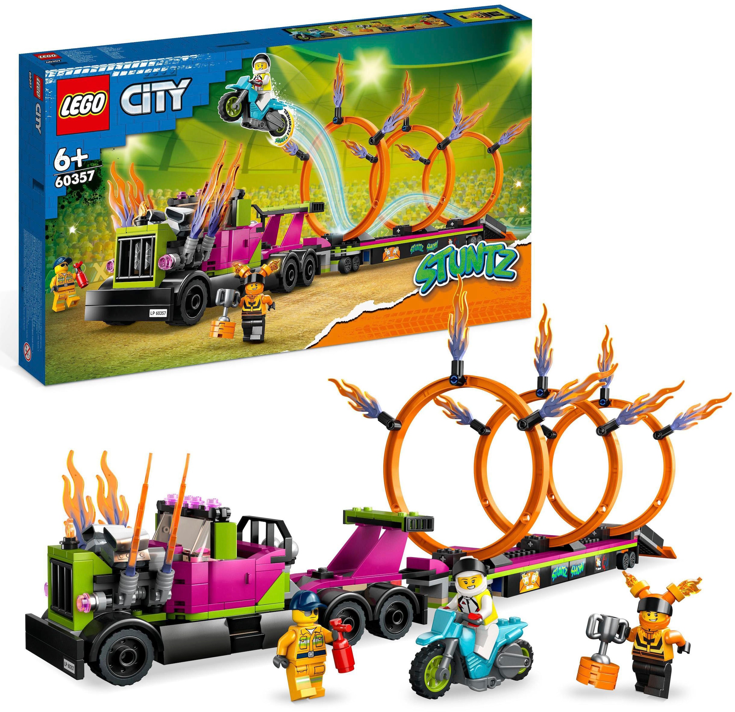 LEGO® Konstruktionsspielsteine »Stunttruck mit Feuerreifen-Challenge (60357), LEGO®... kaufen