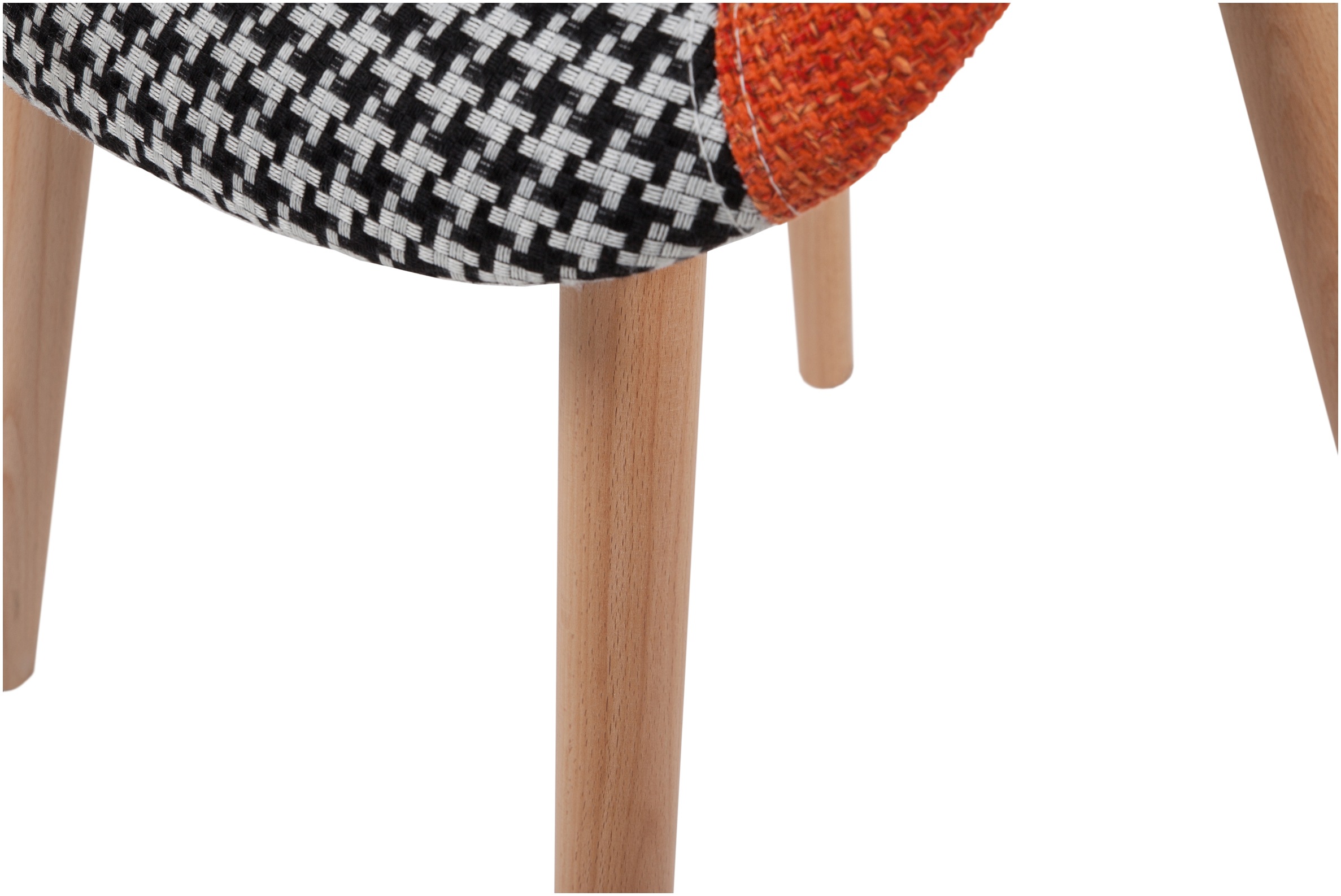 Kayoom Polsterstuhl »Stuhl Dave 110 2er-Set Multi, bequemer Stuhl mit Patchwork-Muster«, (Set), 2 St., stilvoll, elegant, elegante Naturholzbeine, attraktive Farbkombination
