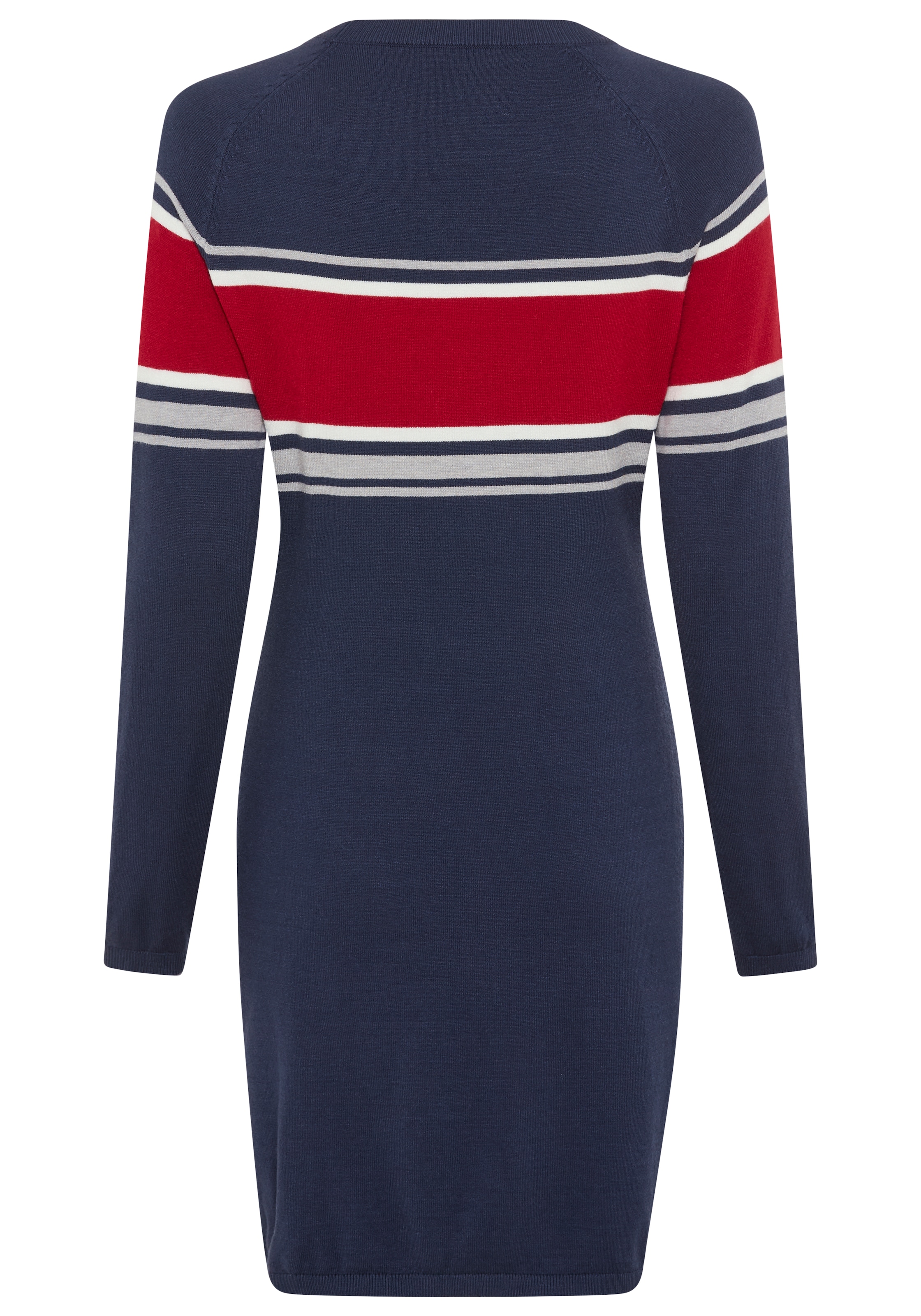 Laura Scott Strickkleid Ohne Taschen in figurnaher Form mit Zierstreifen