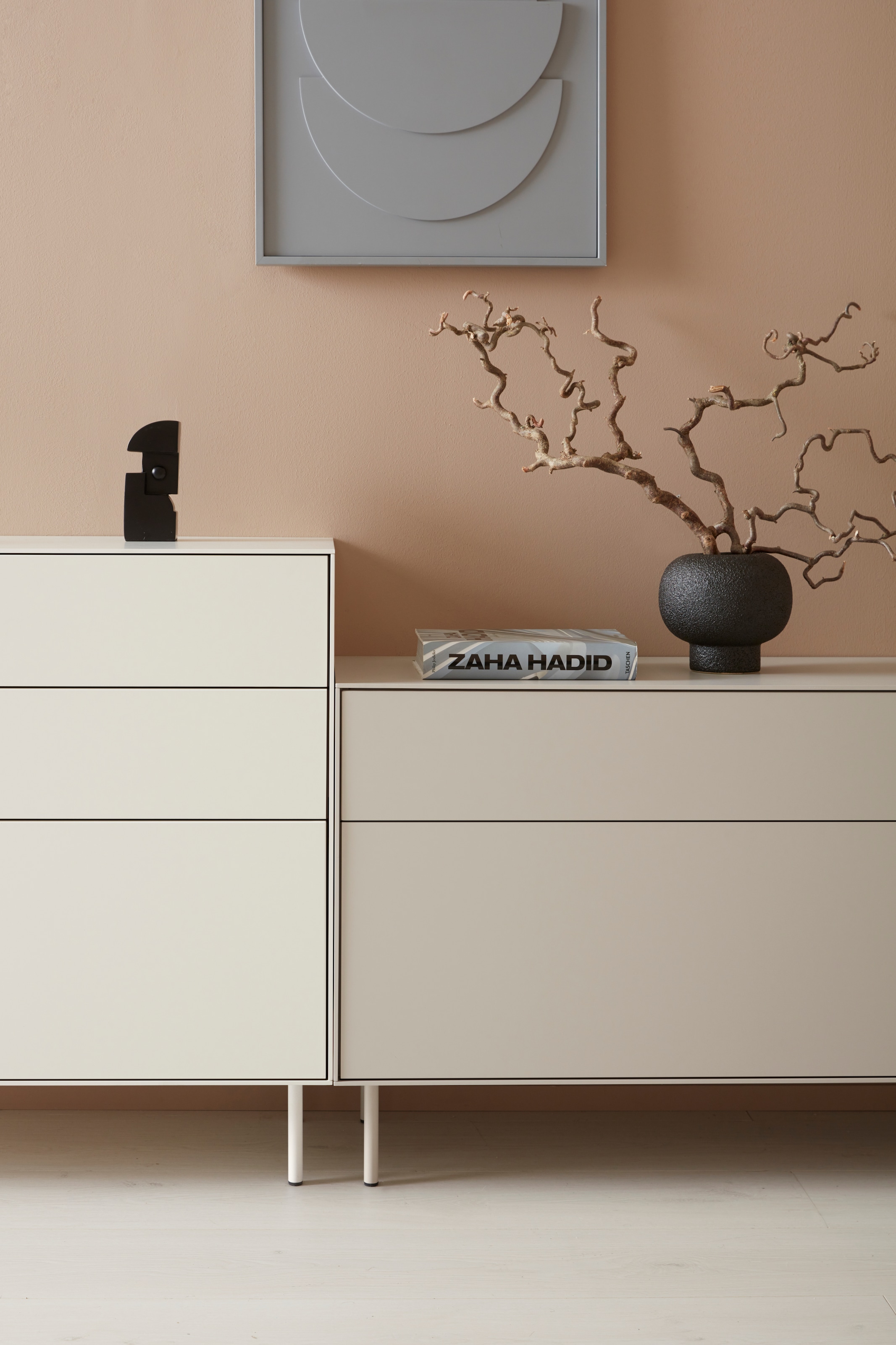 LeGer Home by Lena Gercke Lowboard »Essentials«, Breite: 112 cm, MDF lackiert, Push-to-open-Funktion