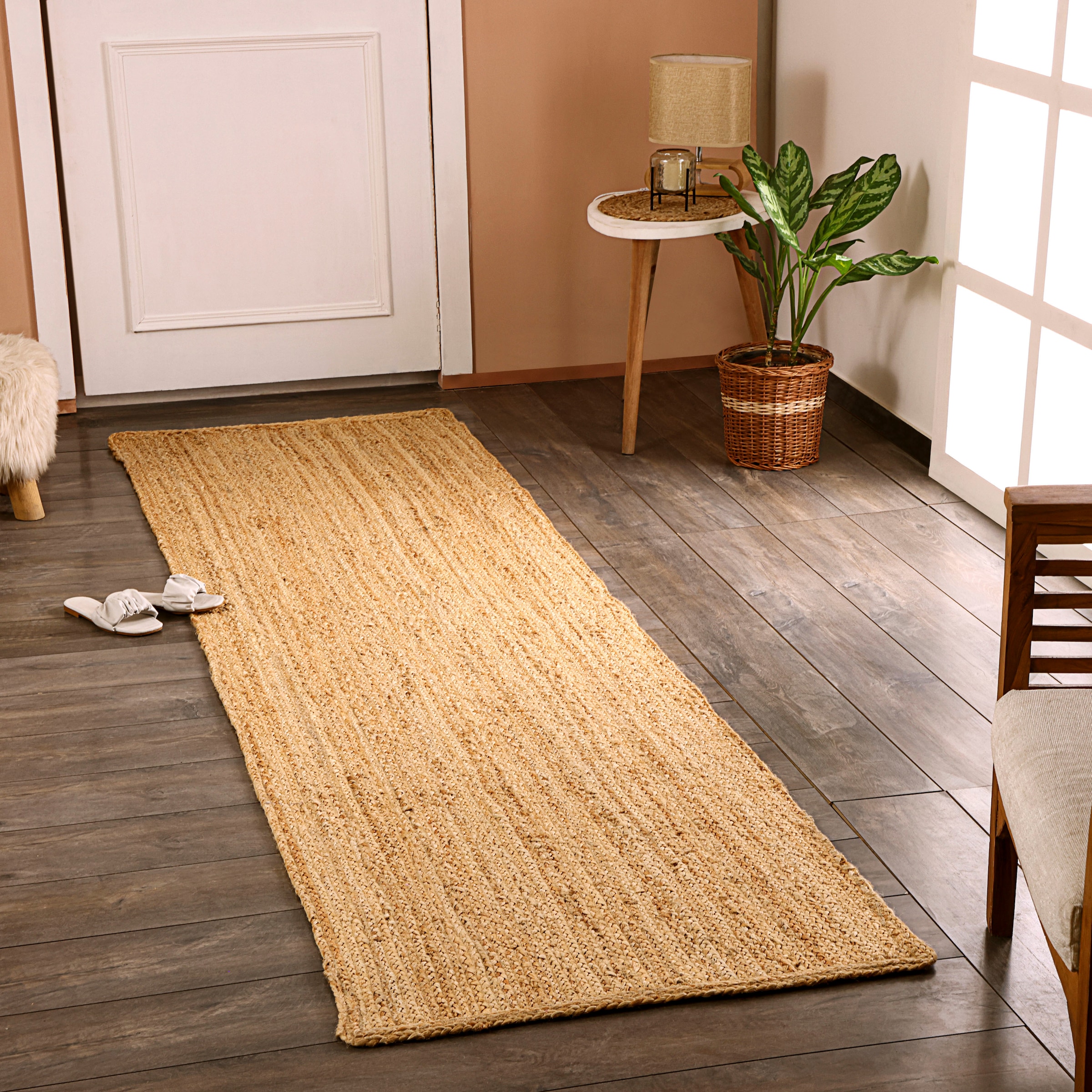 Myflair Möbel & Accessoires Läufer »Lola«, rechteckig, 10 mm Höhe, Juteteppich, Wendeteppich, handgeflochten, 100% Naturfaser, Boho-Style