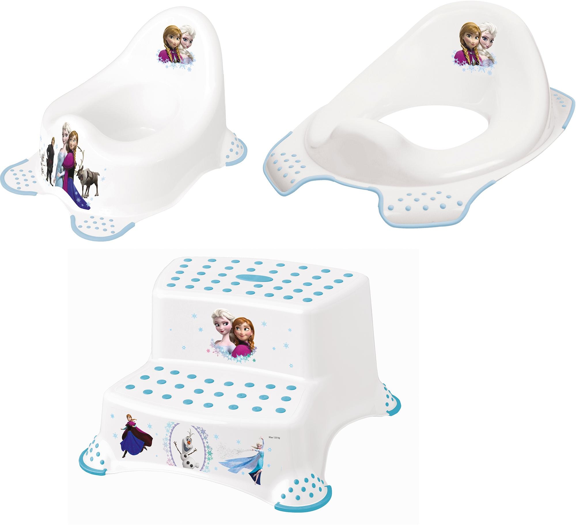 Töpfchen »Frozen«, (Set, 3 tlg.), Kinderpflege-Set - Töpfchen, Toilettensitz und...