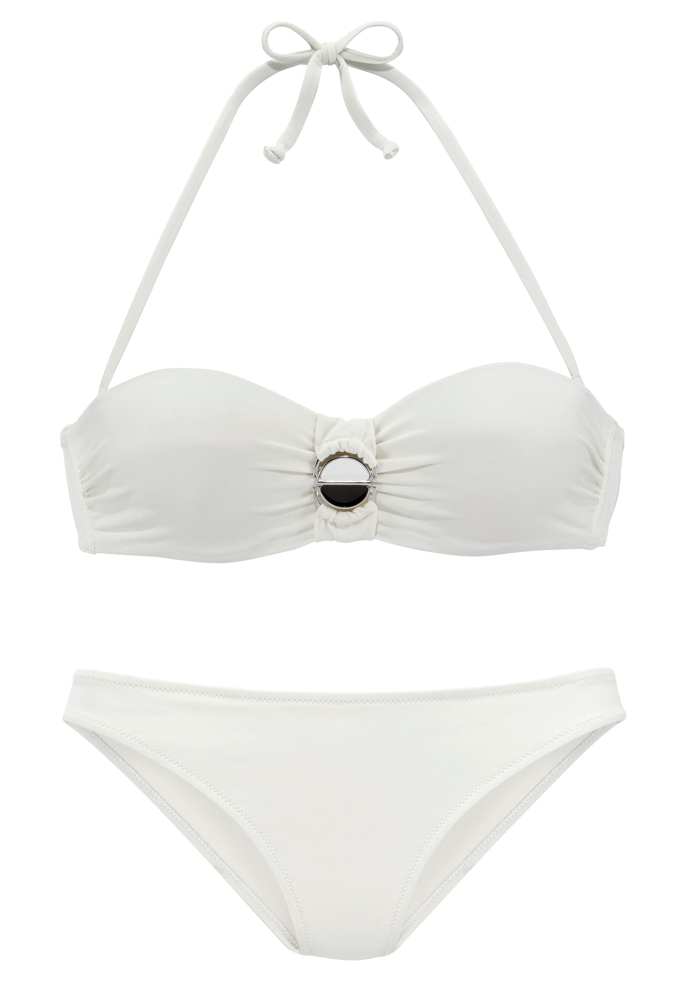 JETTE Bügel-Bandeau-Bikini, mit modischer Schnalle