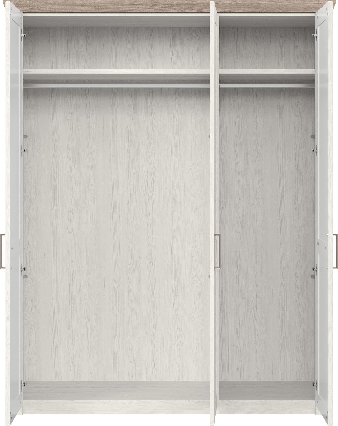 set one by Musterring Kleiderschrank »York Schlafen« 1 Stk. tlg. mit Holztüren und Kranz in Eiche, versch. Breiten, Höhe 207 x T60cm