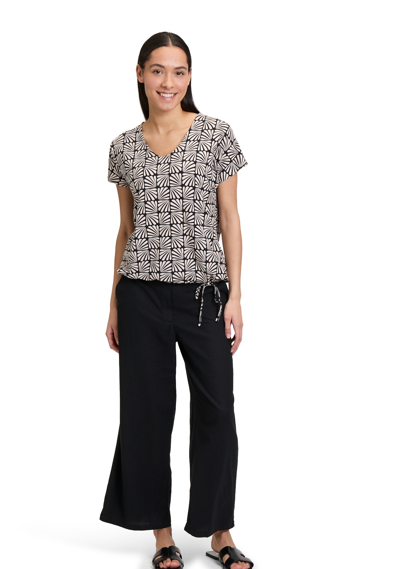Betty Barclay Kurzarmshirt »Printshirt mit Tunnelzug«