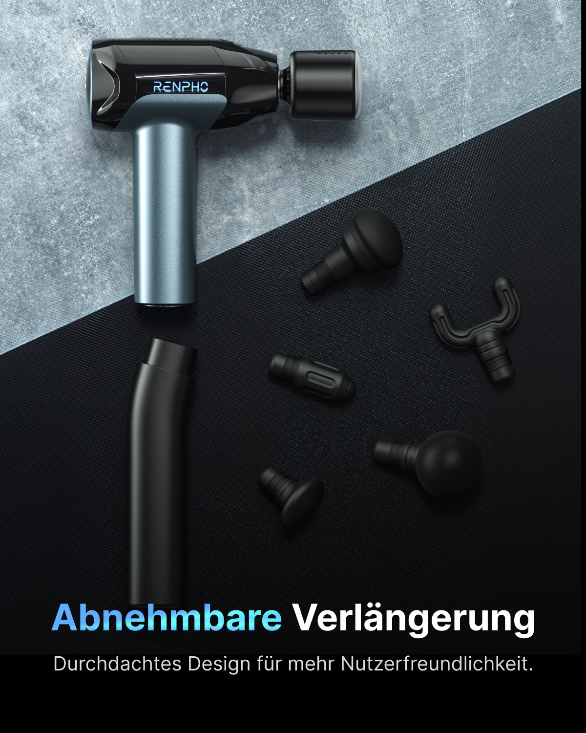 Renpho Massagegerät »Reach 2 Massage Pistole« Temperaturgezielte Entlastung der Muskeln