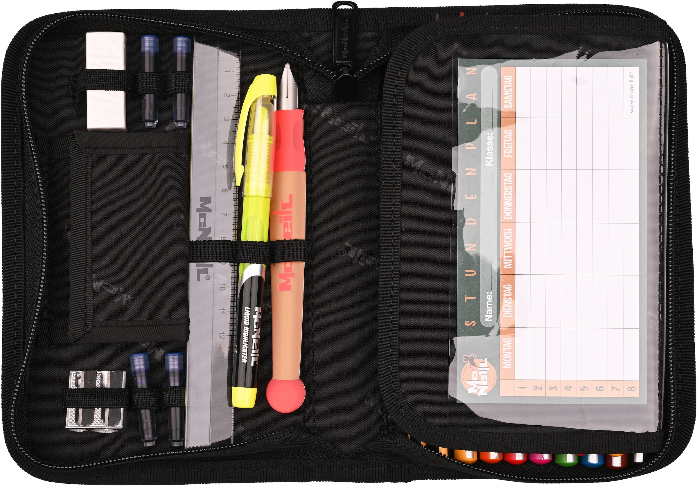 McNeill Schulranzen »Bravo, inkl. Etui, Turnbeutel,« Reflektierende Streifen auf den Schultergurten;Retroreflektierende Flächen