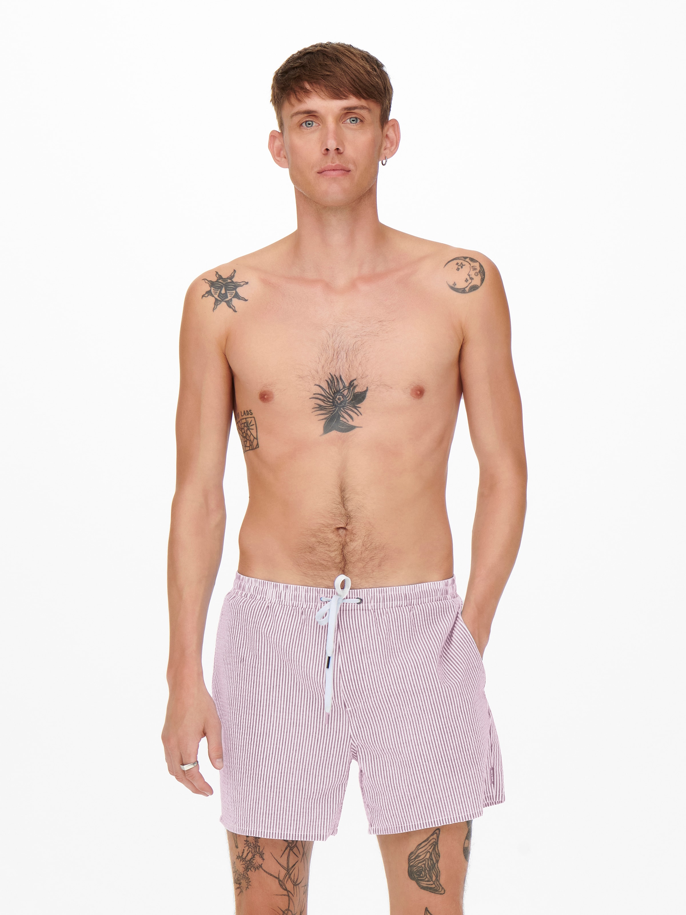 ONLY & SONS Badehose »ONSTED STRIPE SEERSUCKER SWIM NOOS«