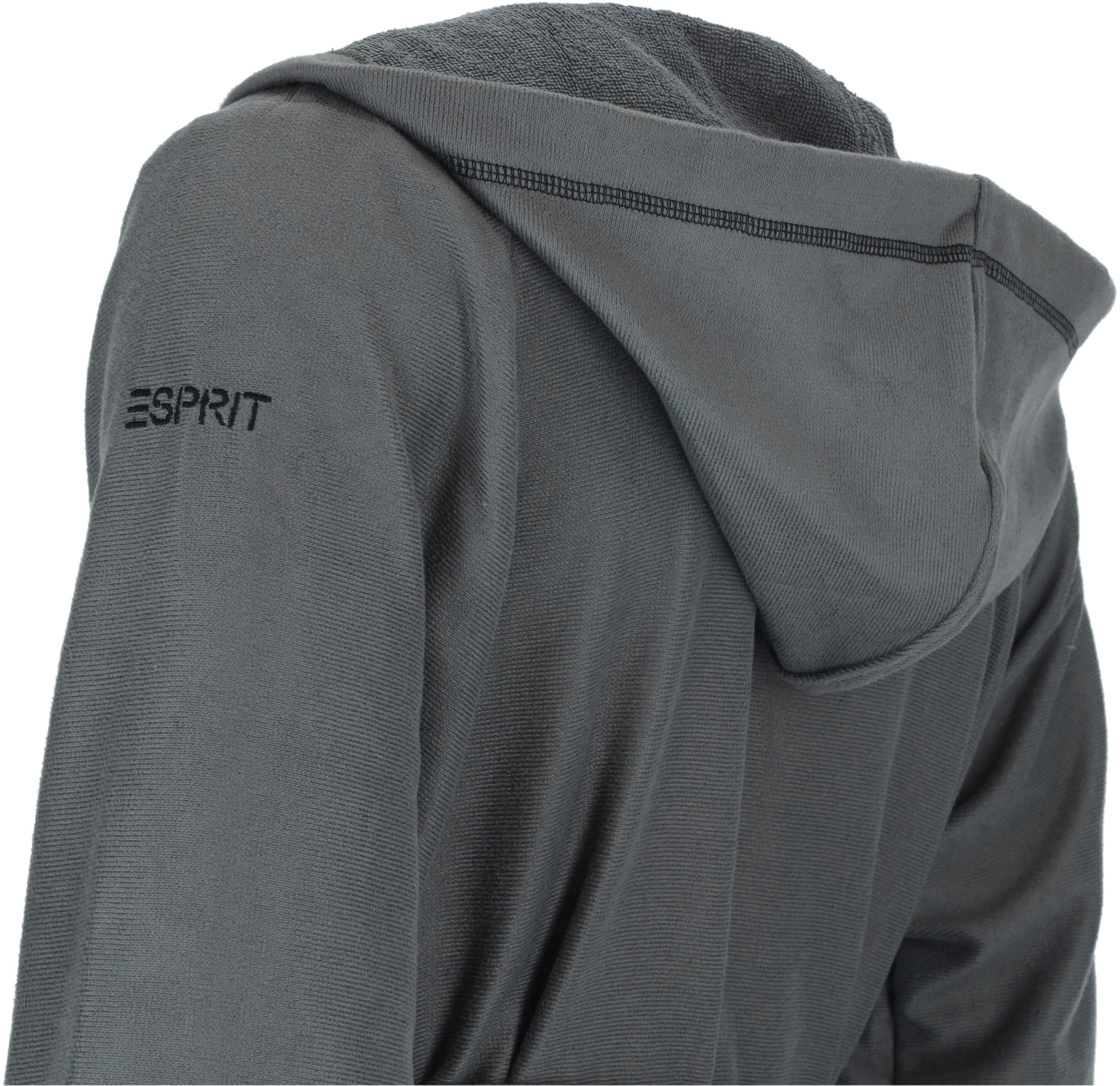 Esprit Unisex-Bademantel »Modern Life«, (1 St.), Bunte Ziernähte