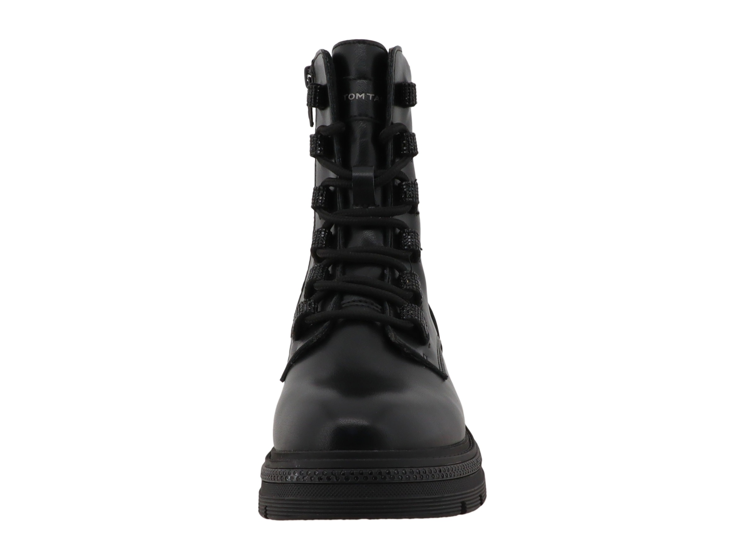 TOM TAILOR Schnürstiefelette  Blockabsatz, Schnürboots mit Glitzerdetails