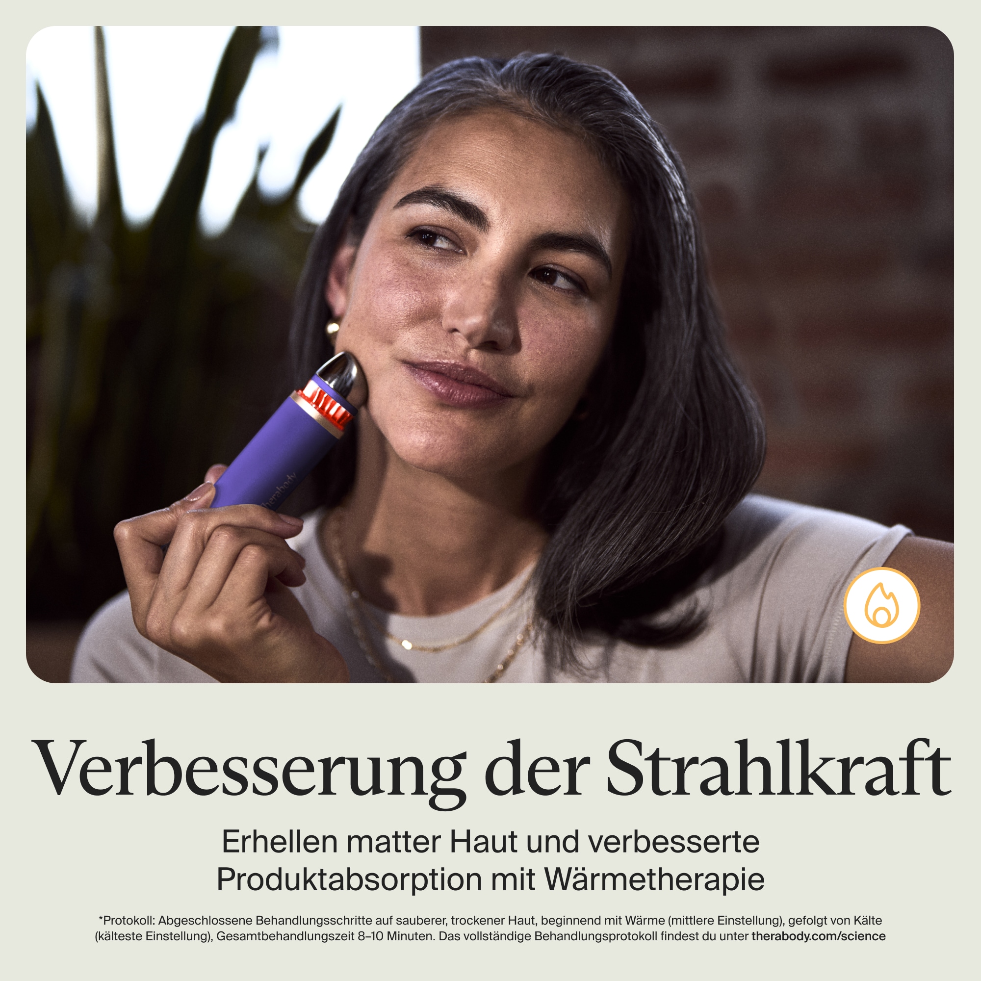 Therabody Anti-Aging-Gerät »Theraface Depuffing Wand Kälte- und Wärmebehandlungen für das Gesicht« Verbessert die Strahlkraft, reduziert Augenringe und Schwellungen