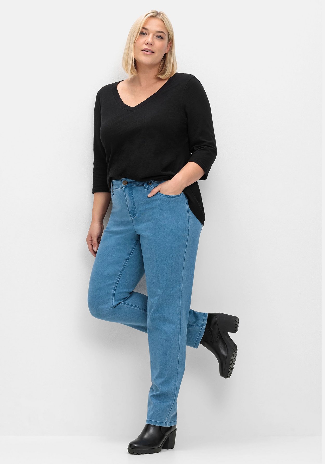 Sheego Stretch-Jeans »Jeans im 5-Pocket-Stil«