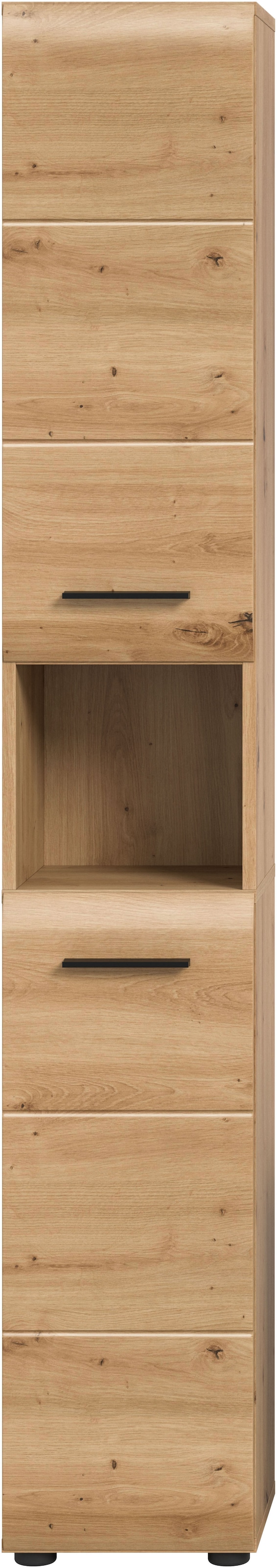 welltime Stauraumschrank »FLORENZ, Höhe 185cm, 2 Türen, 7 Fächer, 4 Einlegeböden« TOPSELLER!, 1 Stk. tlg. Florenz, Badschrank hoch, Artisan Oak NB, 185 cm Hoch