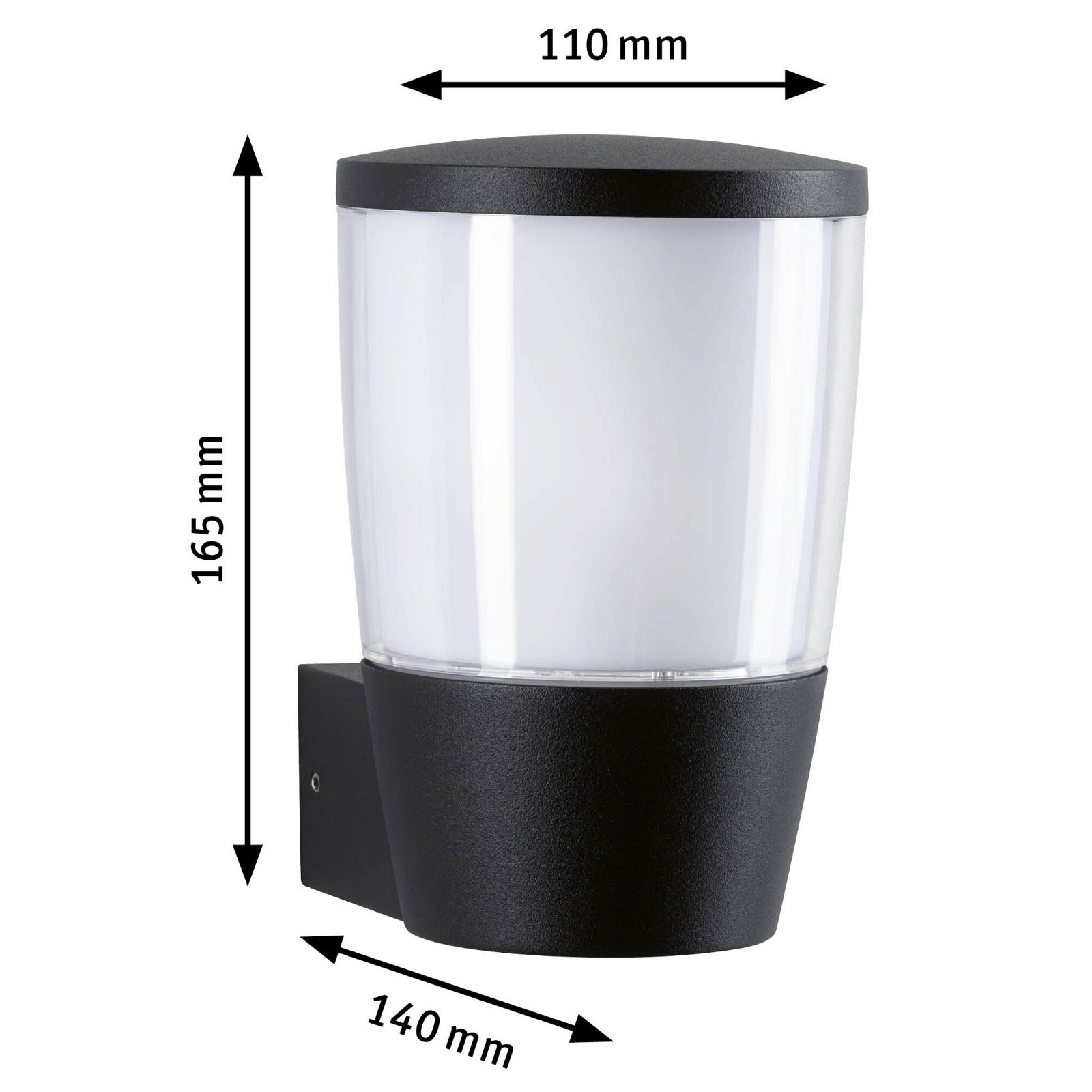 Paulmann LED Außen-Wandleuchte »Bako IP44 110x140mm max. 20W 230V Anthrazit Aluminium«, 1 flammig, Leuchtmittel E14 | ohne Leuchtmittel, seewasserresistent
