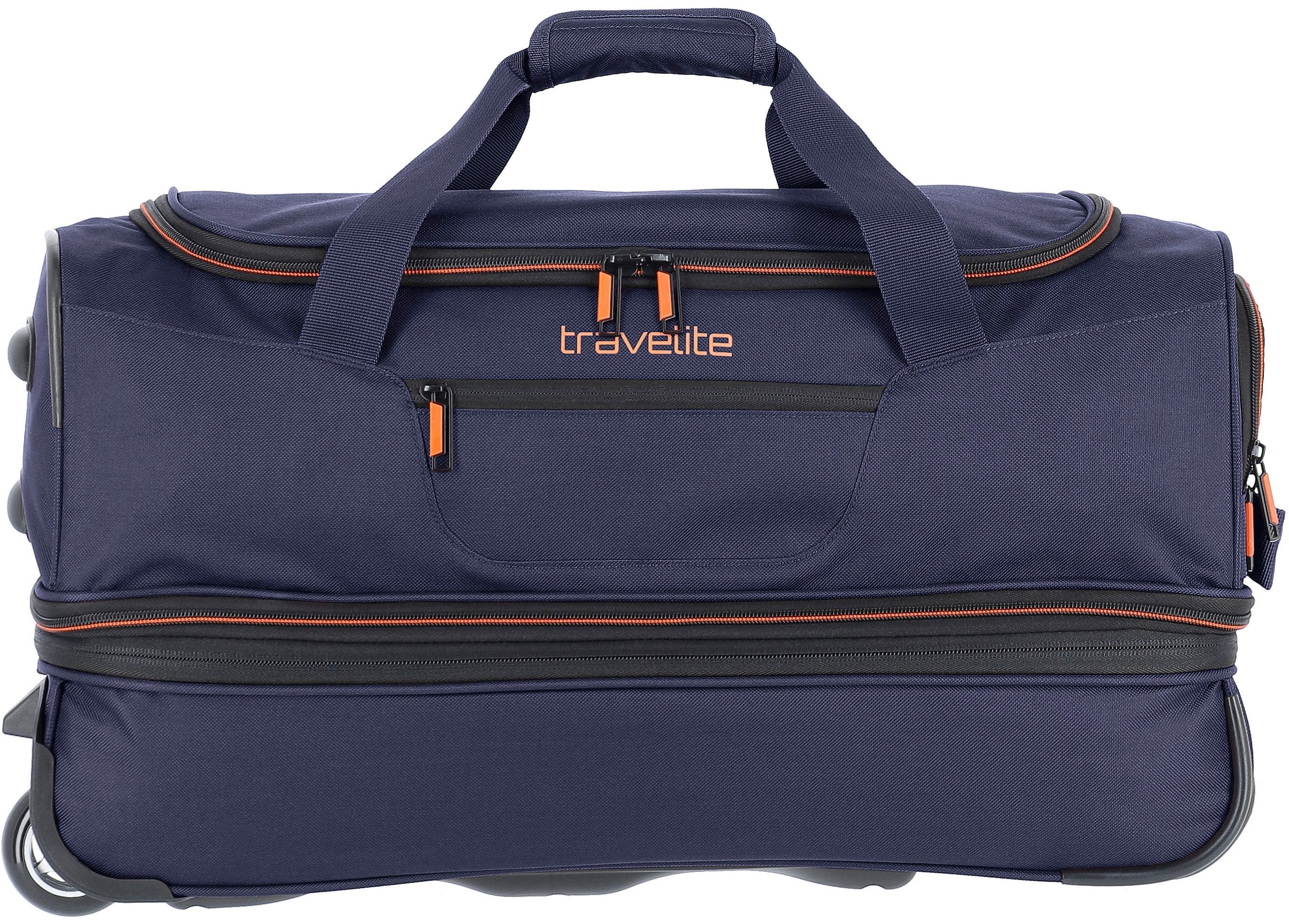 travelite Reisetasche »Basics, 55 cm, marine/orange«, mit Rollen online  kaufen | UNIVERSAL