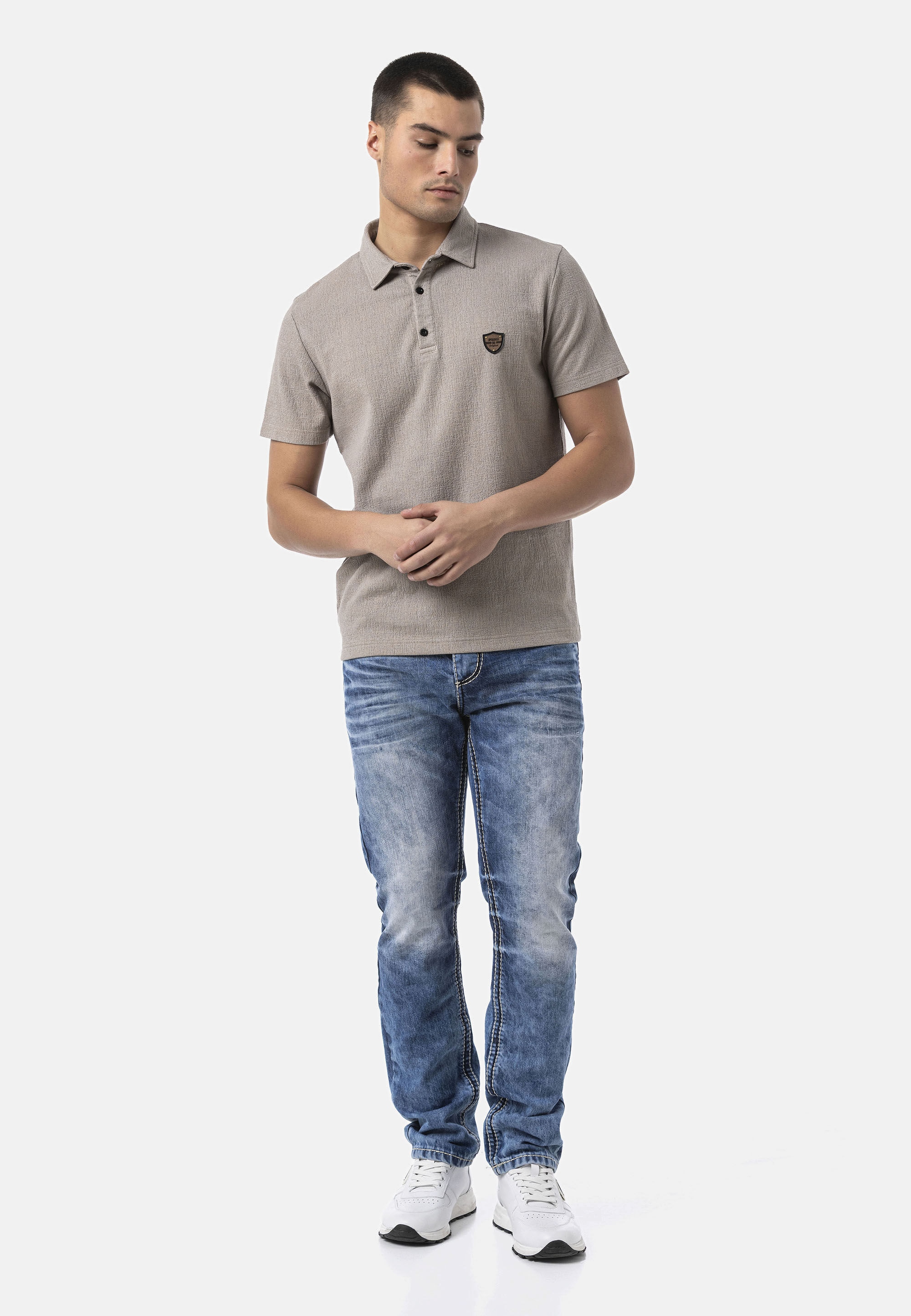Cipo & Baxx T-Shirt »CT825« Weicher Baumwollmix