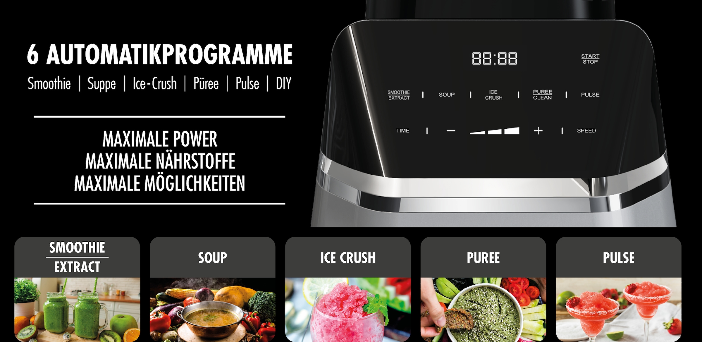 Gastroback Standmixer »40987, Design Multi-Power Mix & Soup« 2000 W
