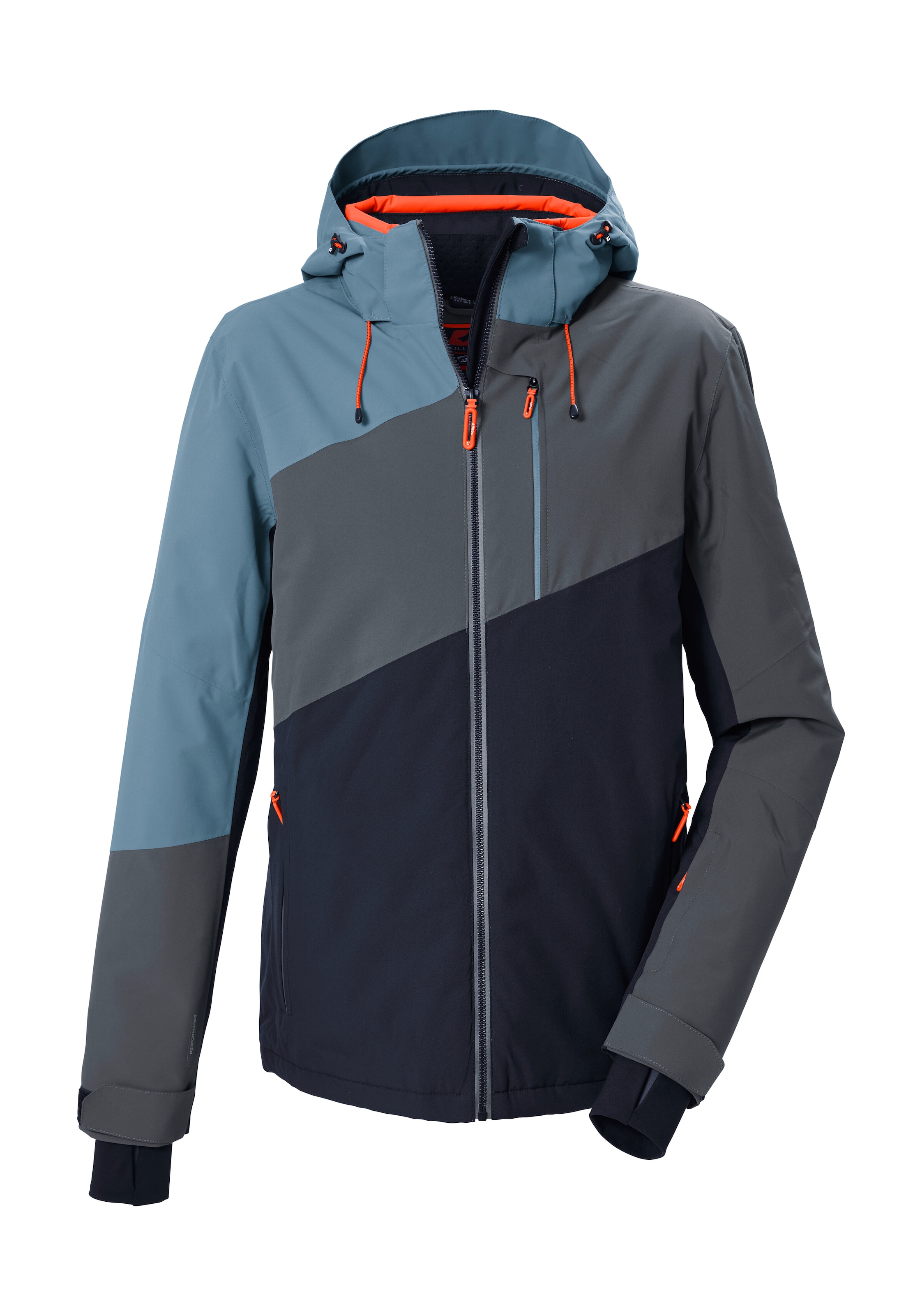 Killtec Skijacke »KSW 89 MN SKI JCKT« Mehrfarbige, wasserdichte Skijacke mit abnehmbarer Kapuze