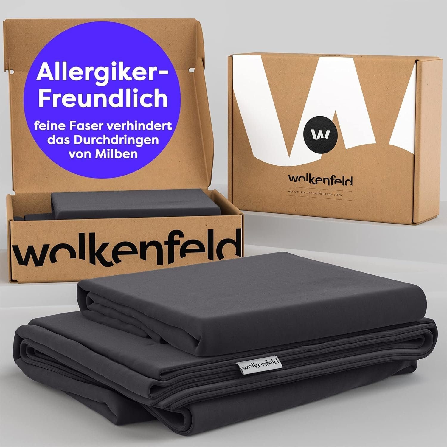 Wolkenfeld Bettwäsche »Mikrofaser 4 tlg - Allergiker Bettwäsche einfarbig - unfassbar weich« 4 Stk. tlg. 135x200 cm, 155x200 & 155x220 I inkl. 2x Kissenbezüge 80x80 I Uni