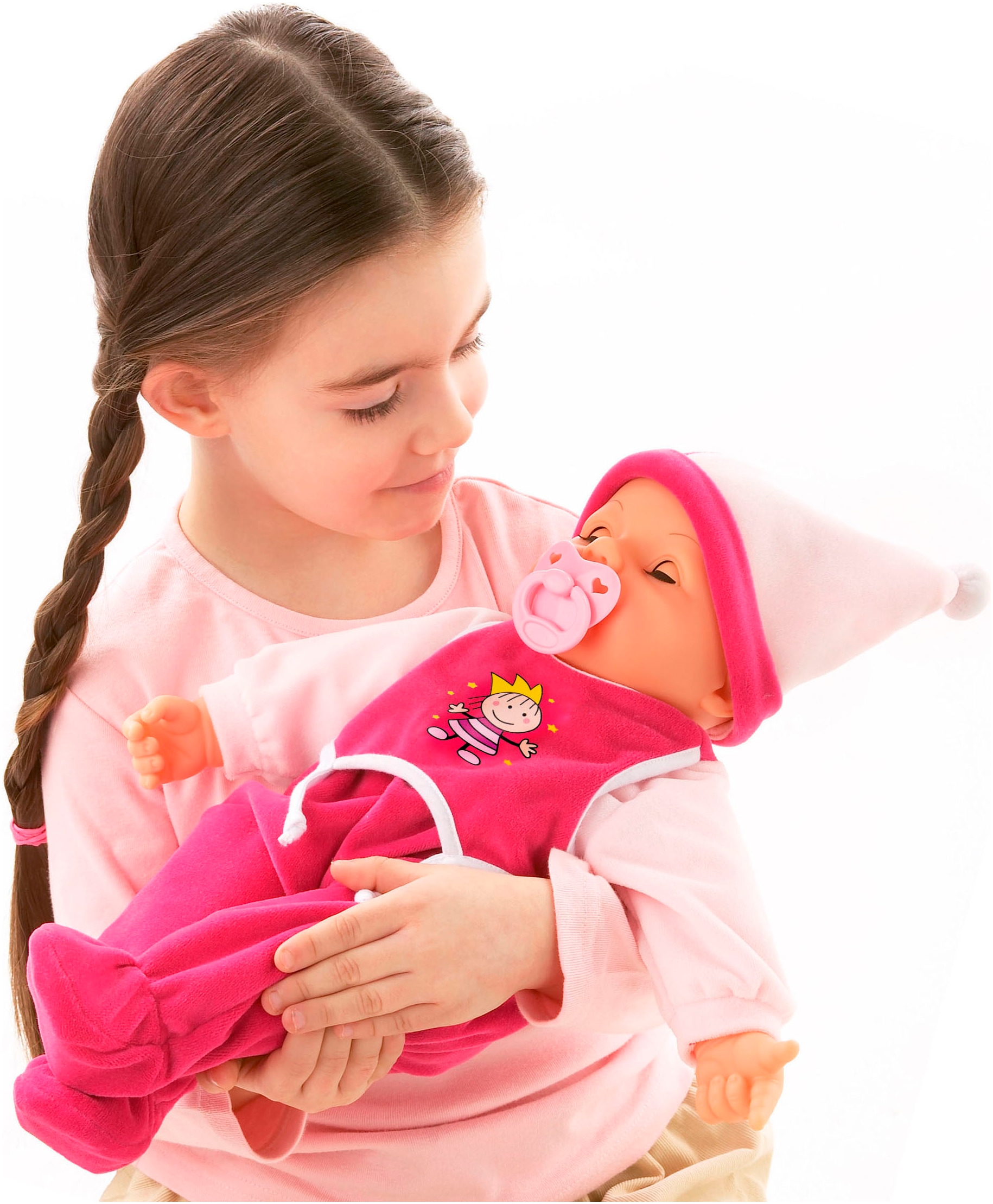 Bayer Babypuppe »Hello Baby, 46 cm pink/rosa«, (3 tlg.)