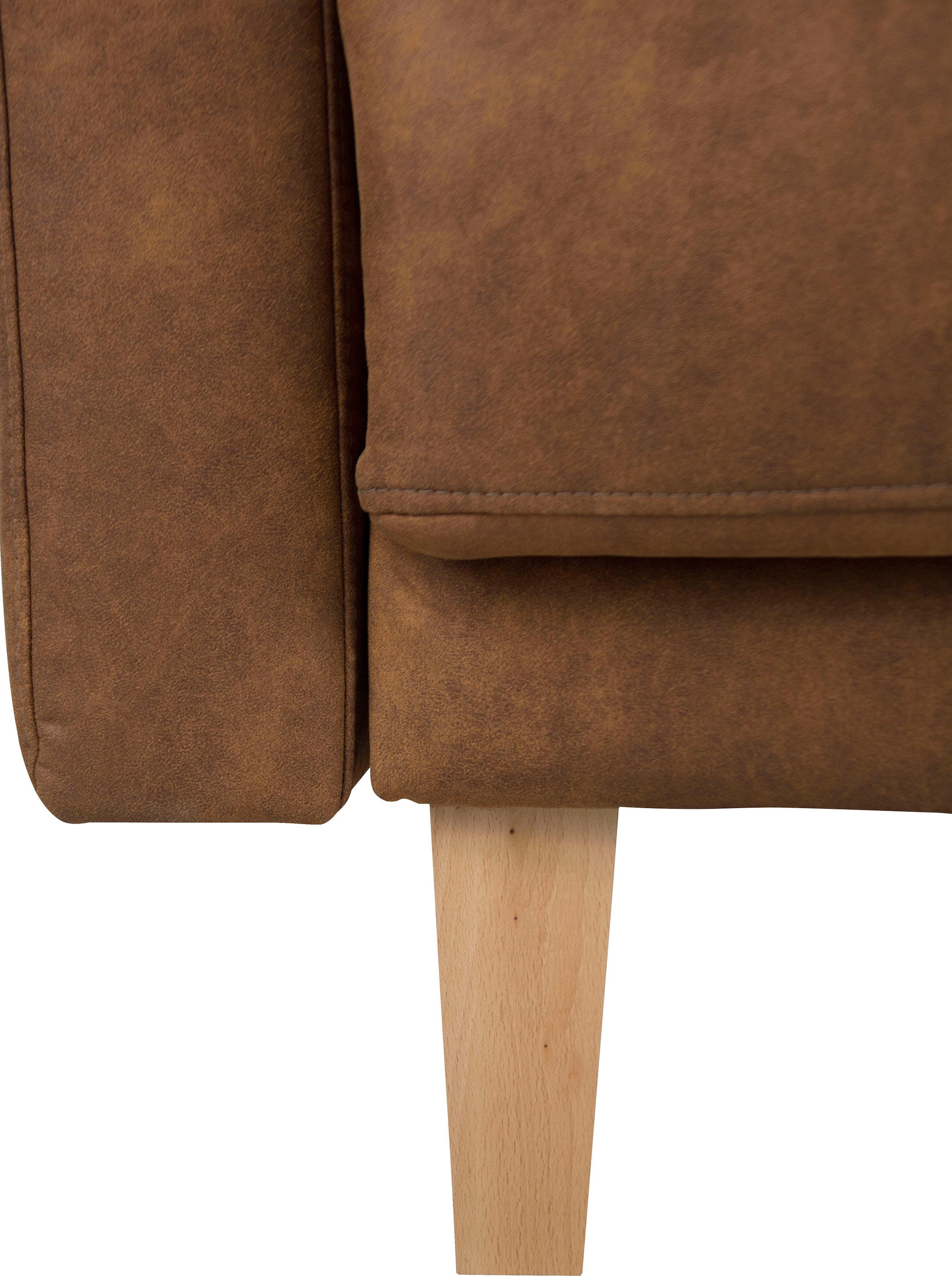 Home affaire 3-Sitzer »TRIPLO optionale Schlafsofa mit Bettkasten, Maße B/T/H: 215/100/89 cm«, Wahlweise Bettfunktion - Liegefläche 145x191 cm, Rücken-, Zierkissen