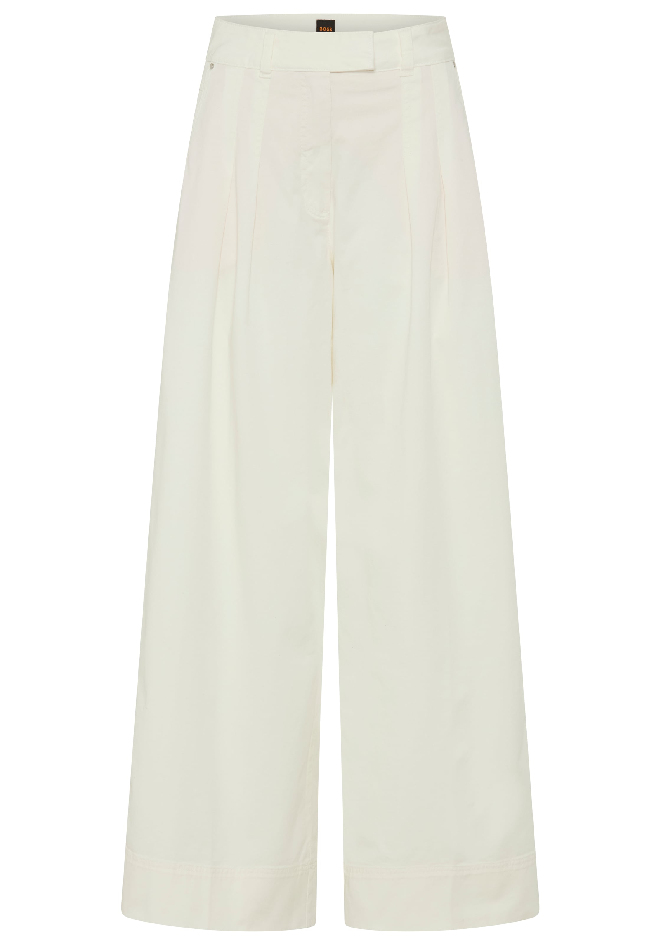 BOSS ORANGE Bundfaltenhose »Tanjura Premium Damenmode«  mit weitem Bein