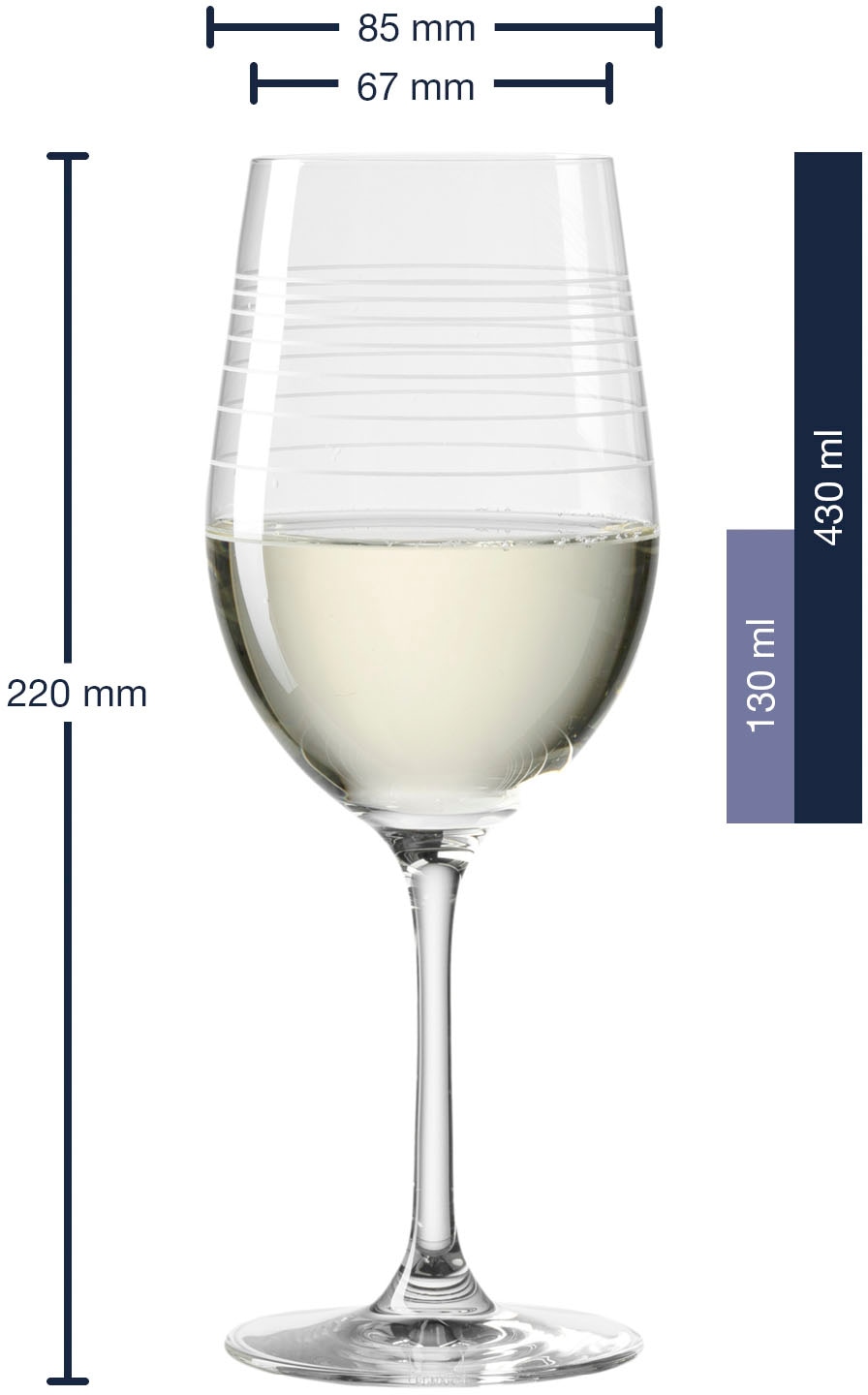LEONARDO Rotweinglas »CASELLA«, (Set, 6 tlg.), 430 ml, 6-teilig