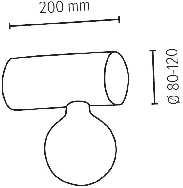 SPOT Light Wandleuchte »TRABO SIMPLE«, 1 flammig, Leuchtmittel E27 | Leuchtmittel wechselbar, Holzbalken aus massivem Kiefernholz Ø 8-12 cm