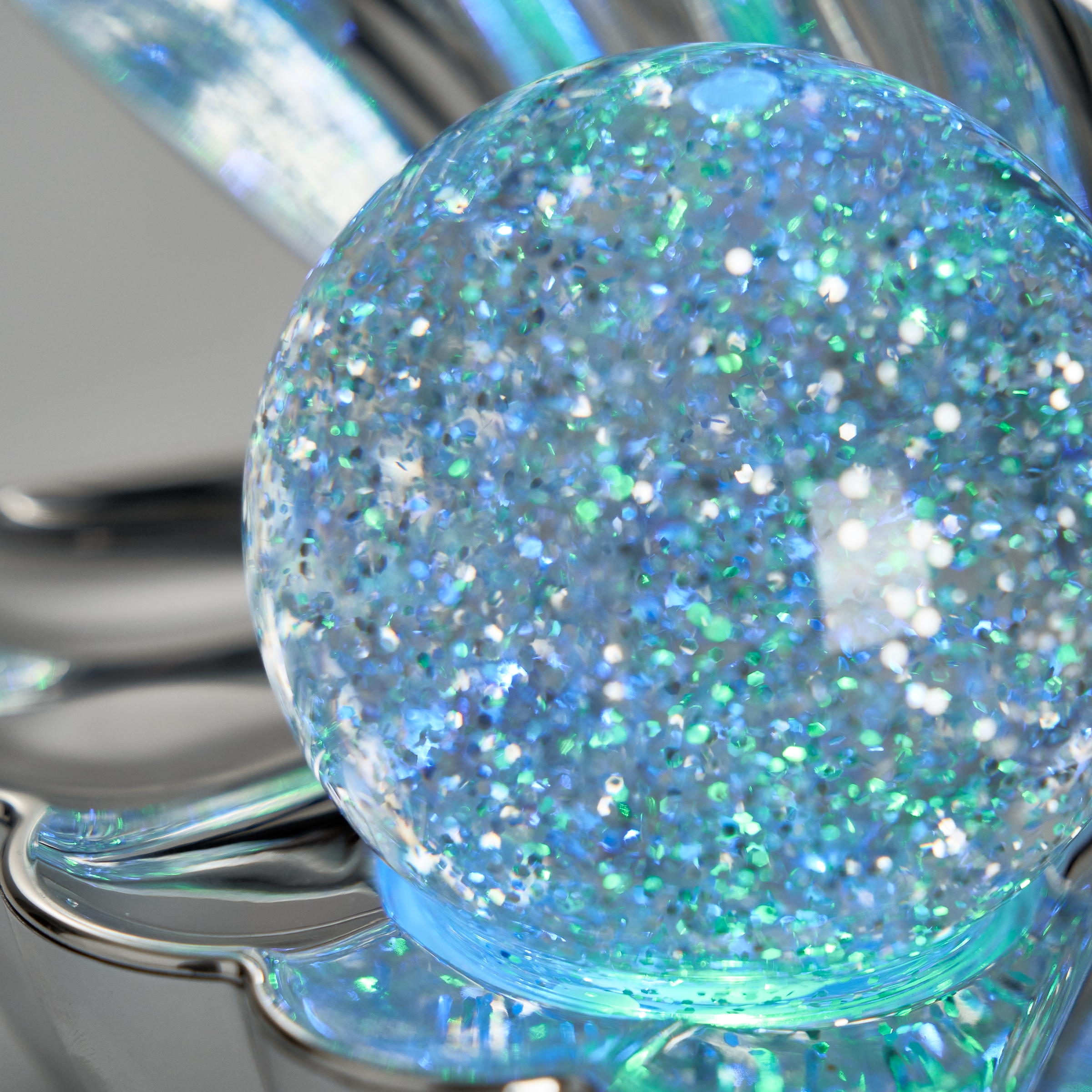 REALITY Leuchten LED Tischleuchte »SHELLY, Deko Tischlampe in Muschelform mit RGB Farbwechsel, 0,8W 15Lm« LED-Board 1 Stk. RGB Muschel Tischlampe mit Glitzerkugel und Farbwechsel inkl USB-Ladekabel