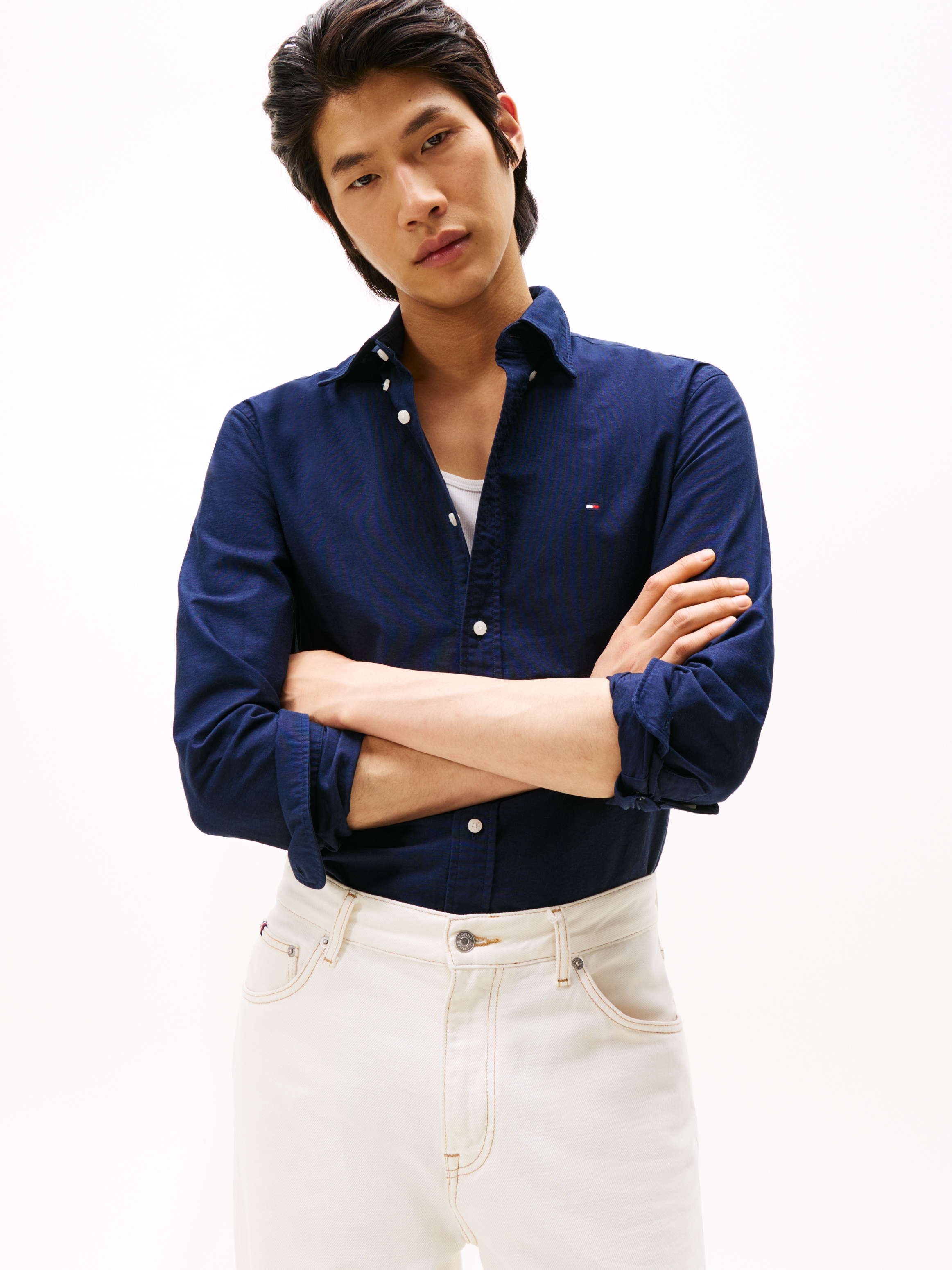 Tommy Hilfiger Langarmhemd »SOLID HERITAGE OXFORD Regular Fit SHIRT«