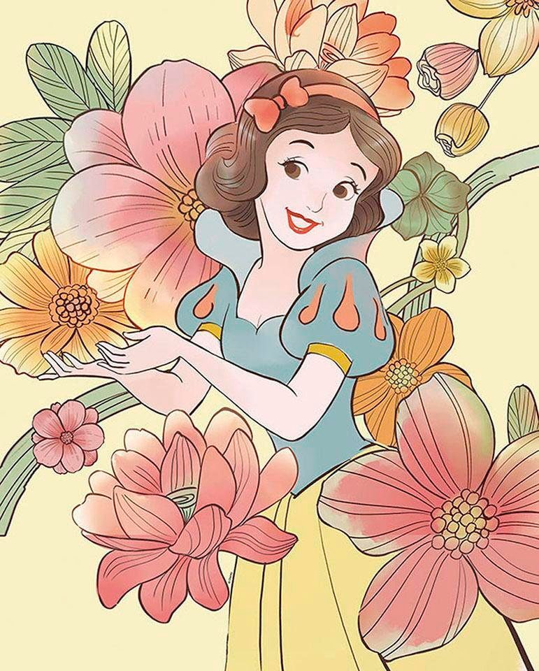 Komar Poster »Snow White online Schlafzimmer, Garantie | Kinderzimmer, Jahren XXL kaufen Flowers«, Disney, 3 Wohnzimmer mit