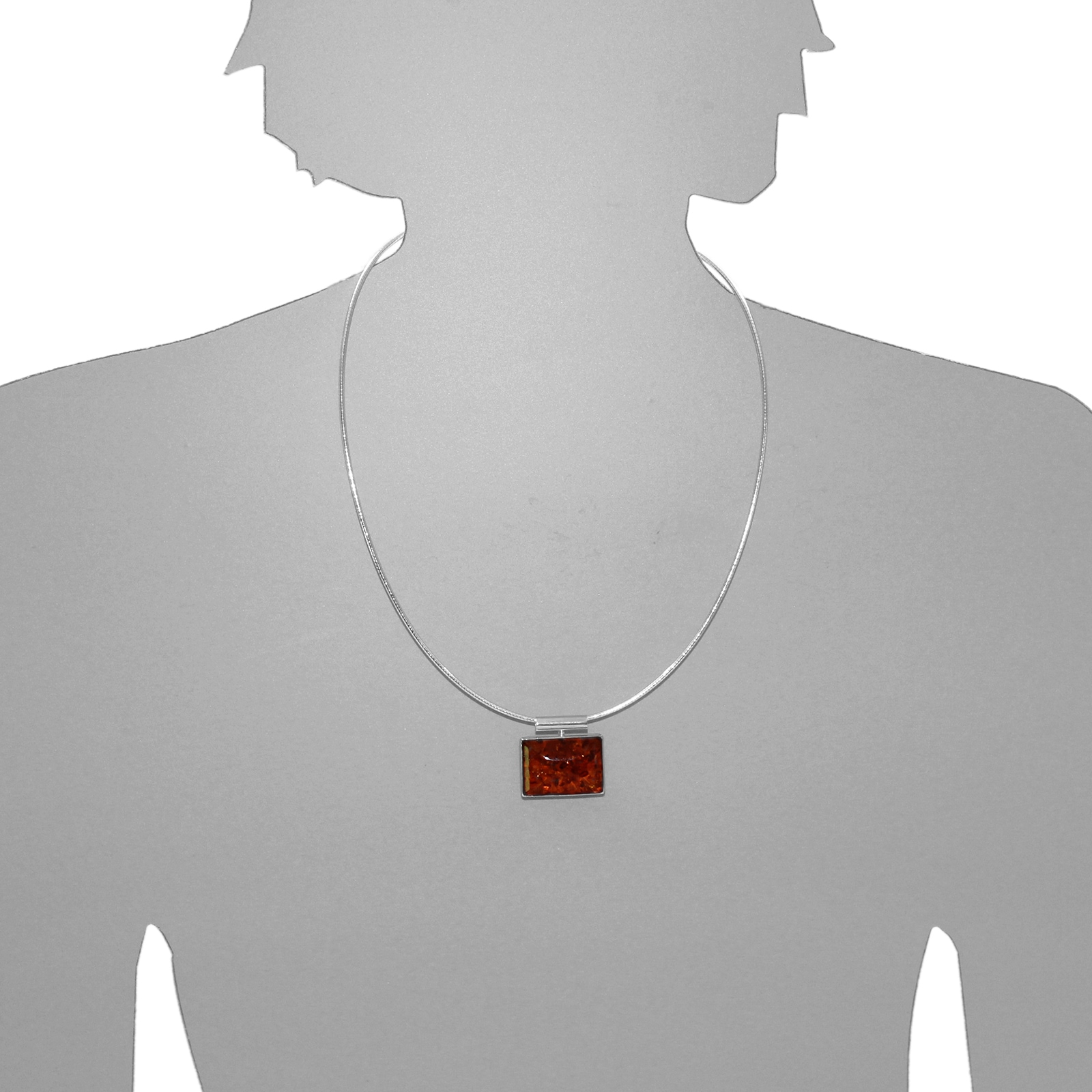 OSTSEE-SCHMUCK Kettenanhänger »- Gleiter-Classic 28 x 20 mm - Silber 925/000 - Bernstein«