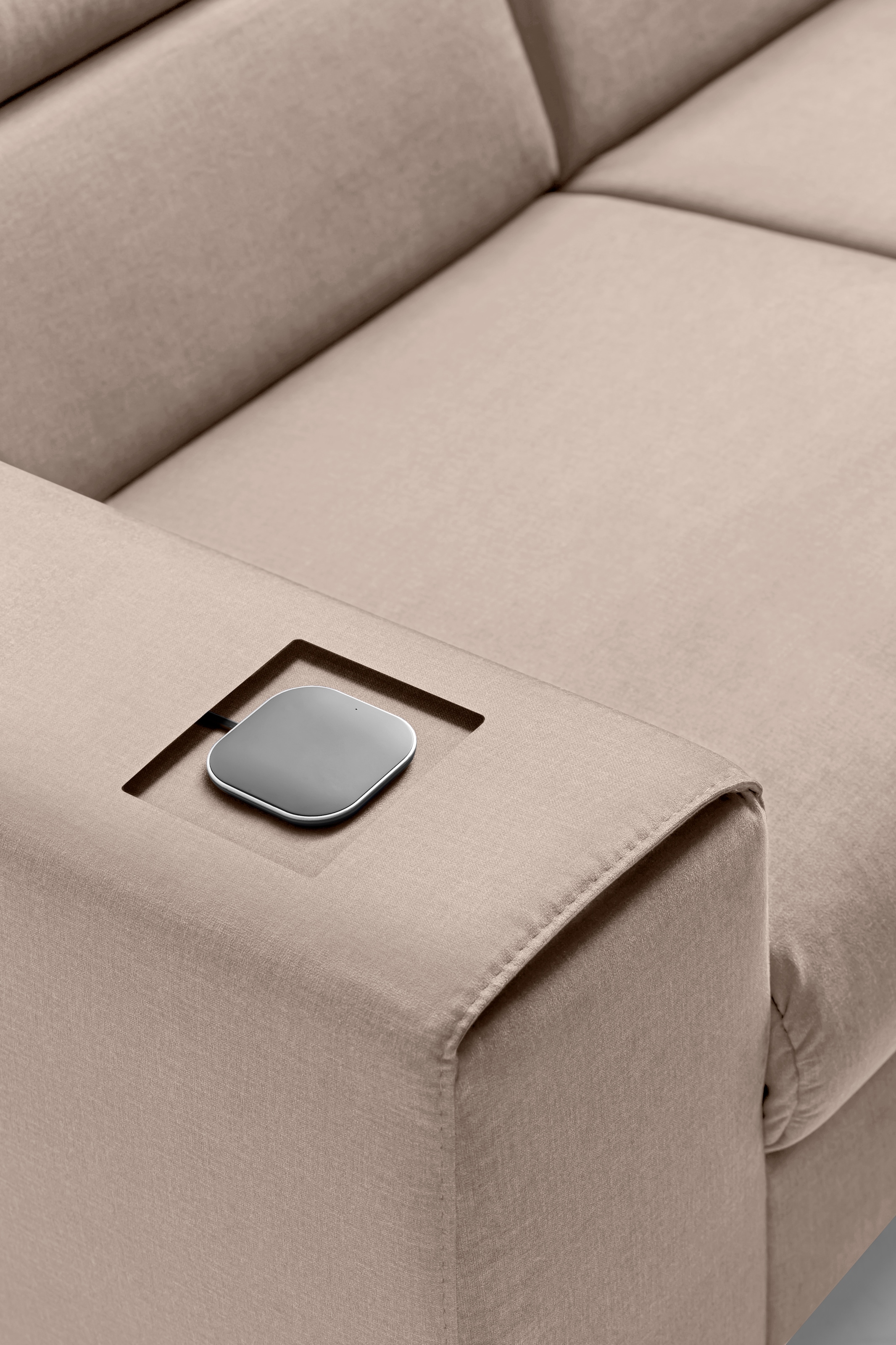 COTTA Ecksofa »Morven L-Form mit Kopfteilverstellung«, wahlweise mit Bettfunktion, Bettkasten & Wireless-Charger