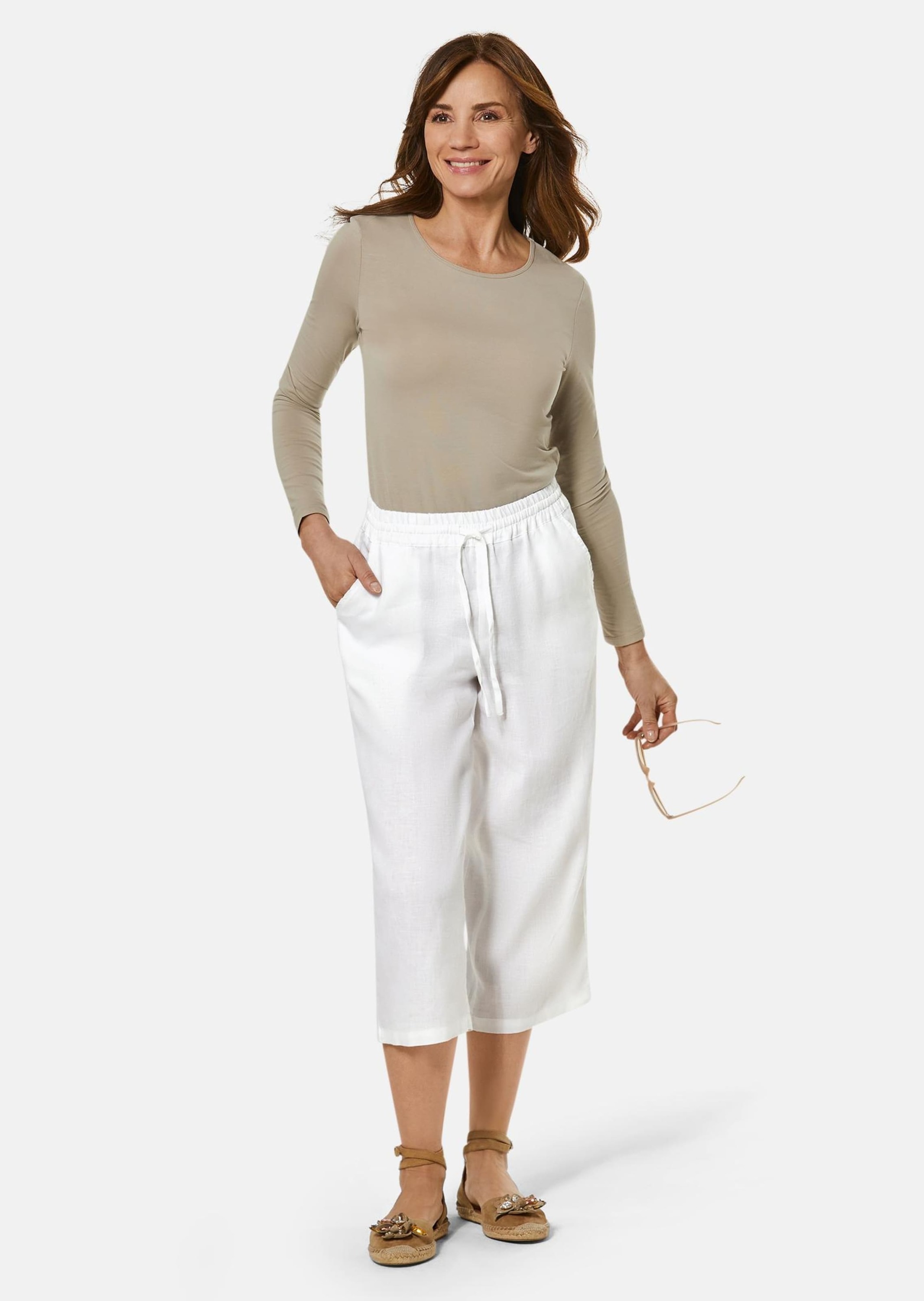 GOLDNER 2-in-1-Hose »Kurzgröße Leinenhose«